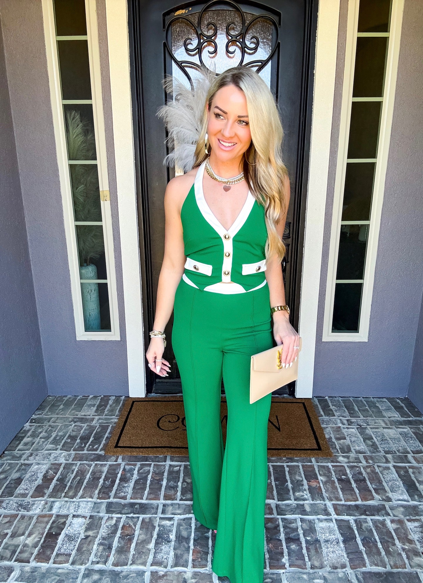 Brunch Date Emerald Trousers