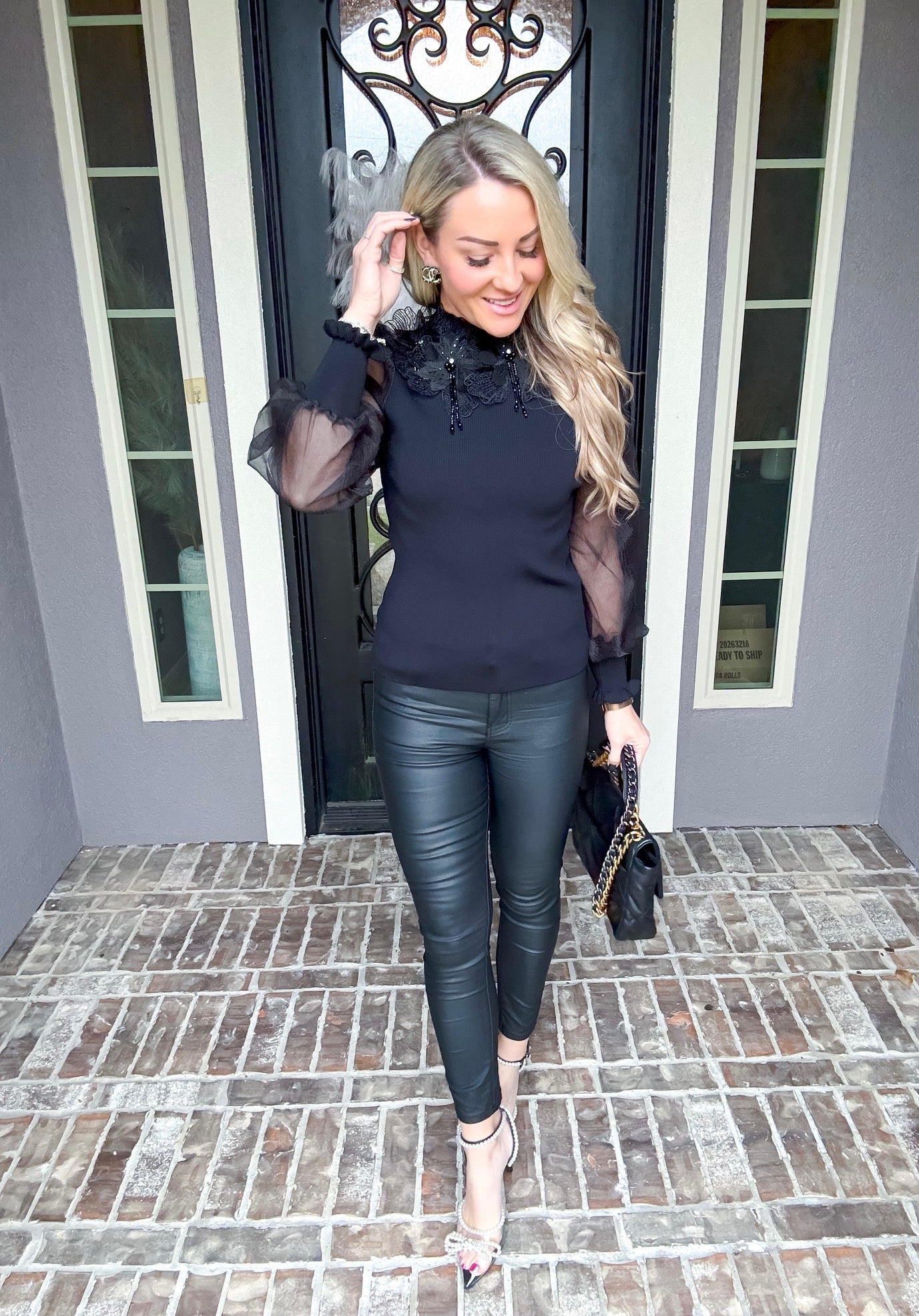 Sweet Darling Lace Blouse - Black