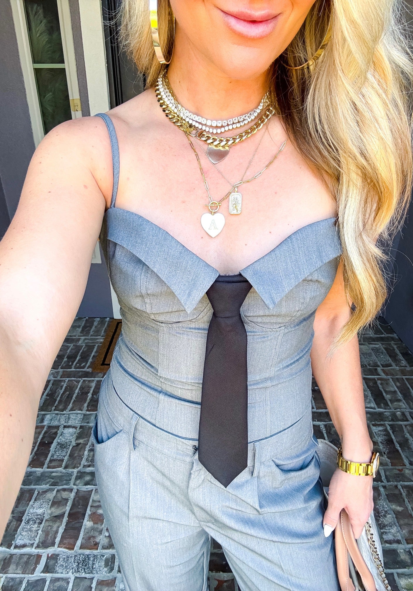 Influencer Neck Tie Top