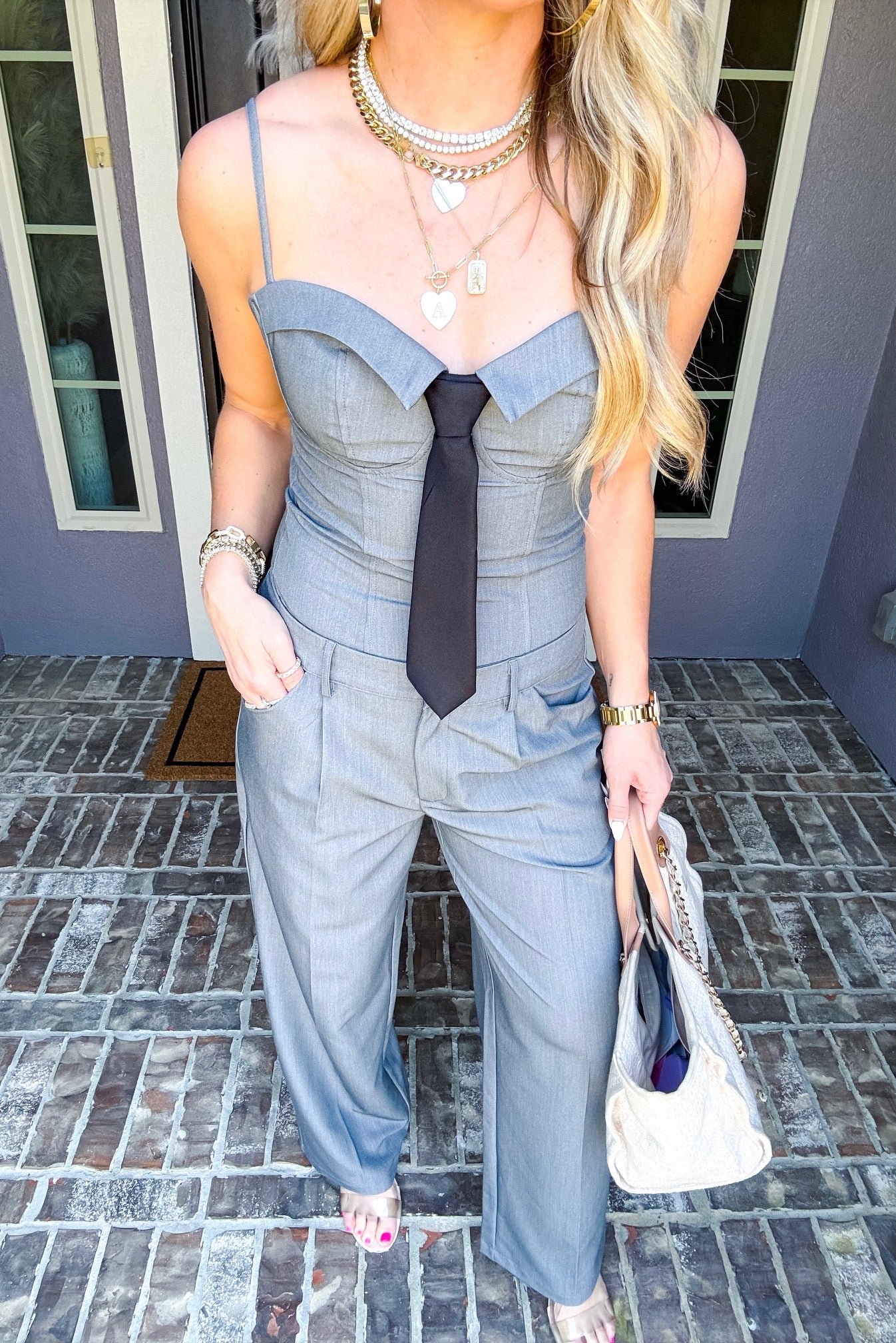 Influencer Neck Tie Top
