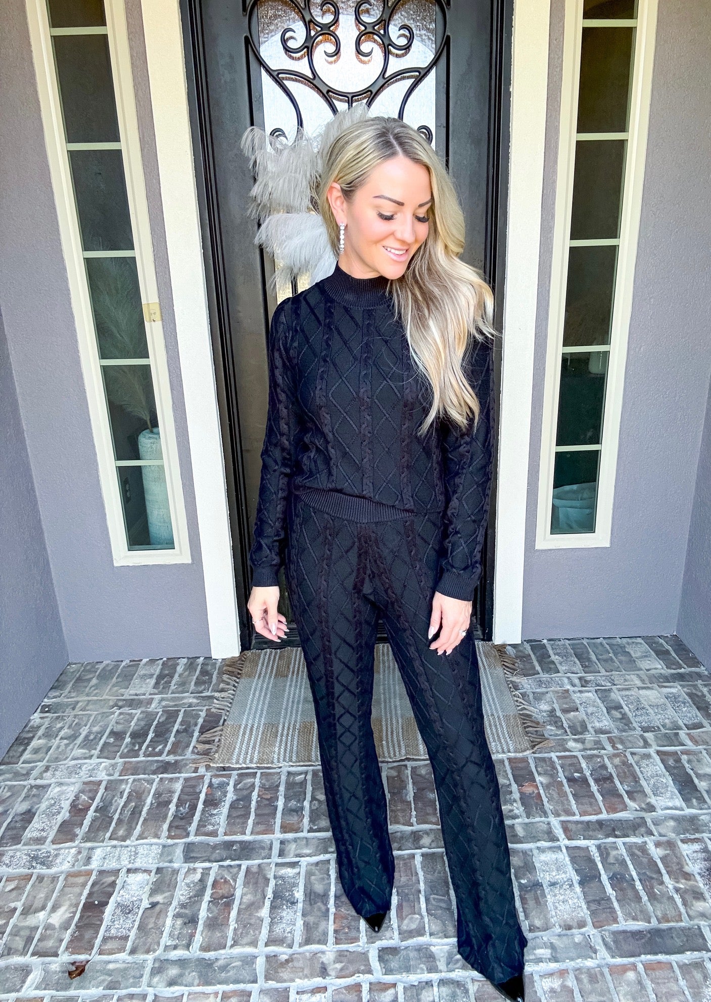 Take Me Home Cable Knit Pants