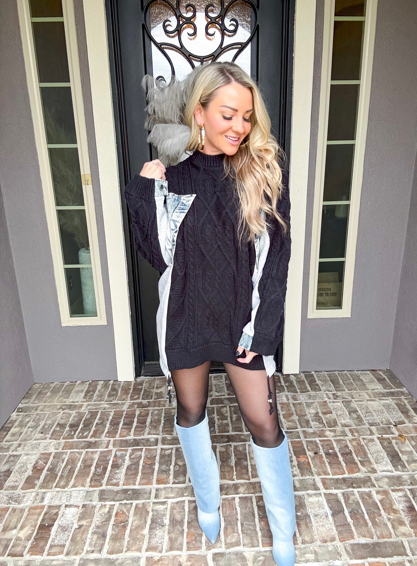 Chic Focus Denim Sweater