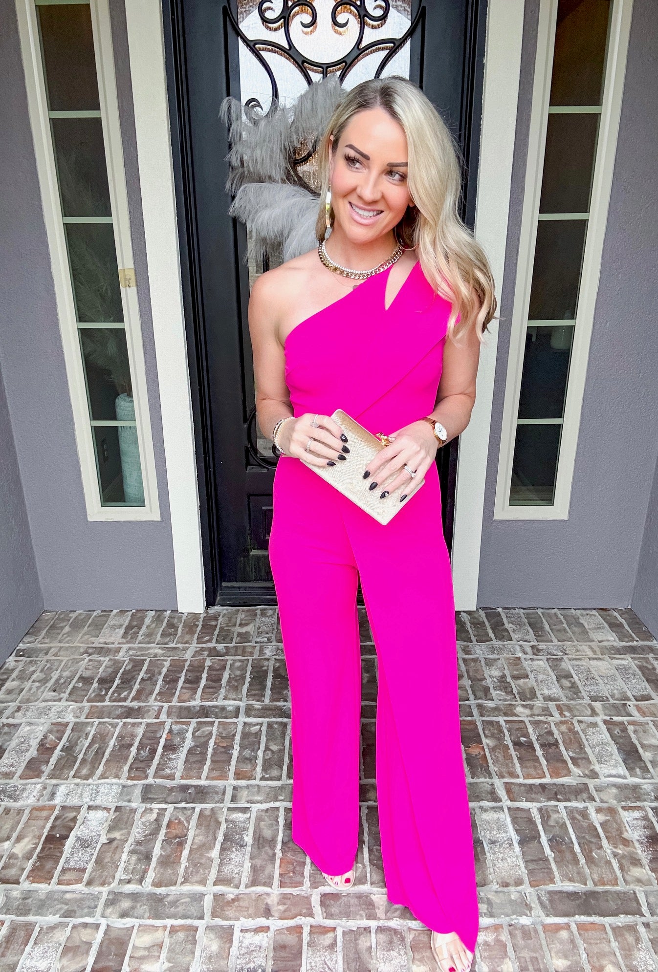 Island Hopping Jumpsuit - Fuchsia