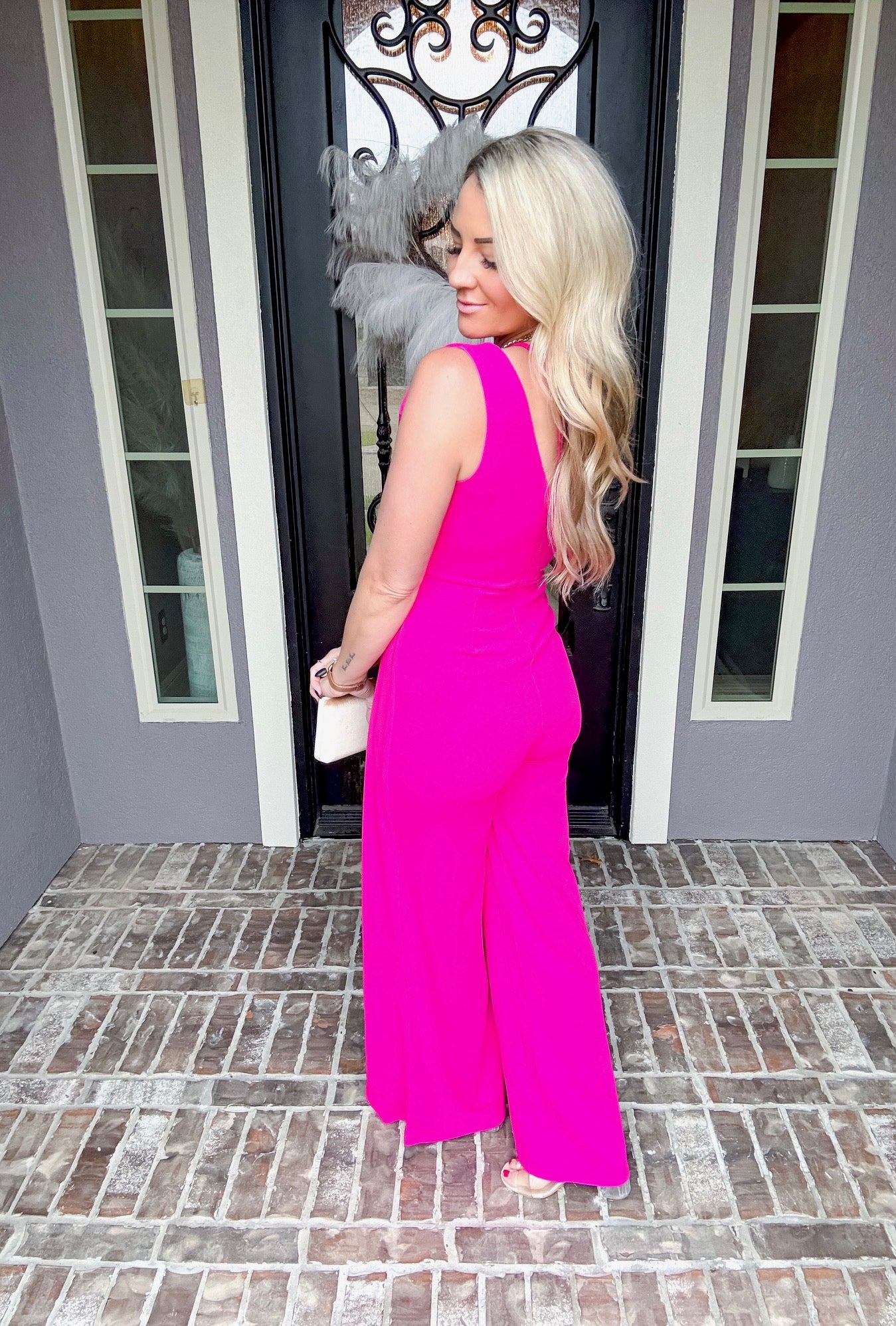 Island Hopping Jumpsuit - Fuchsia