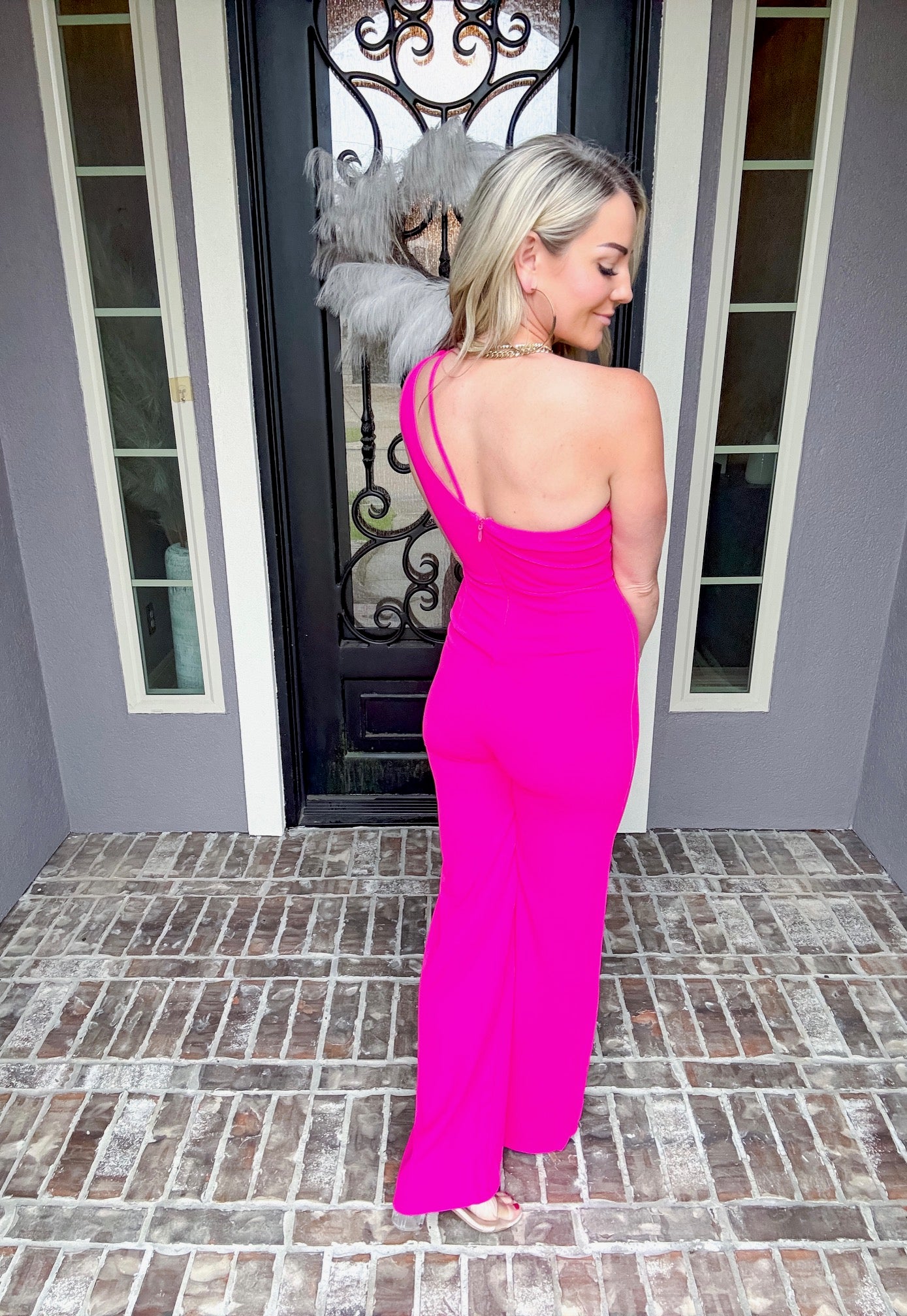Island Hopping Jumpsuit - Fuchsia