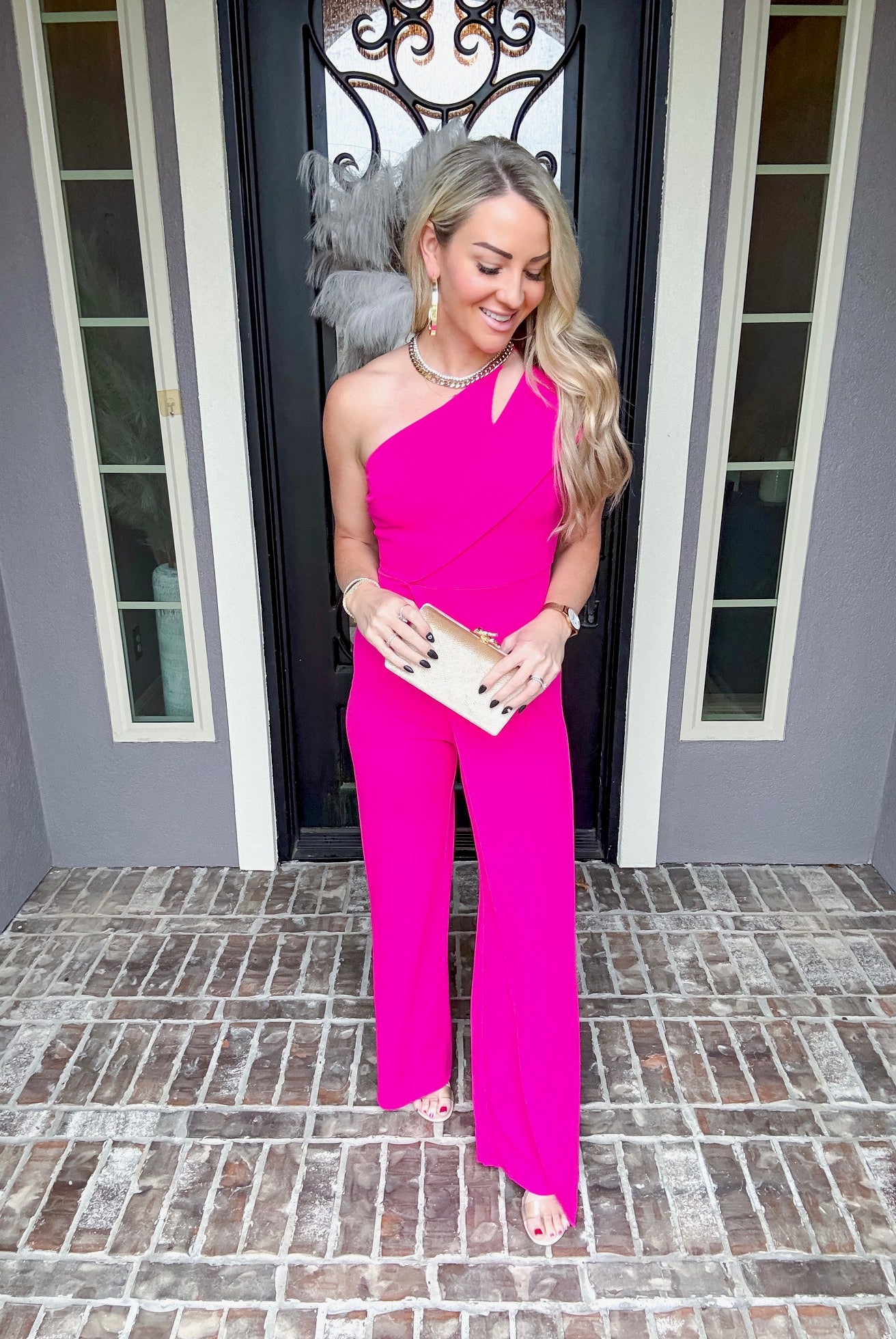 Island Hopping Jumpsuit - Fuchsia