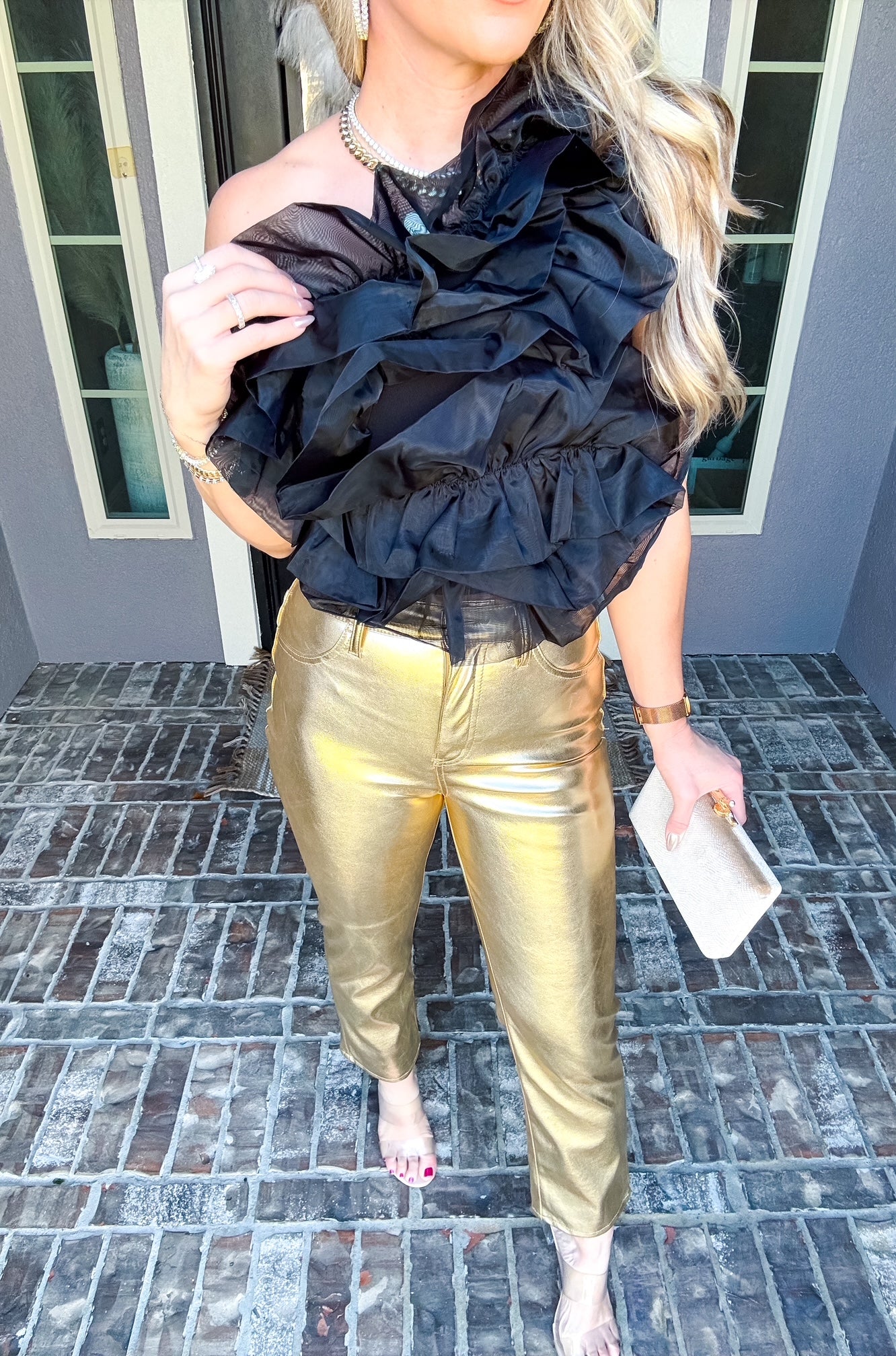 Simple Stunner Gold Pants