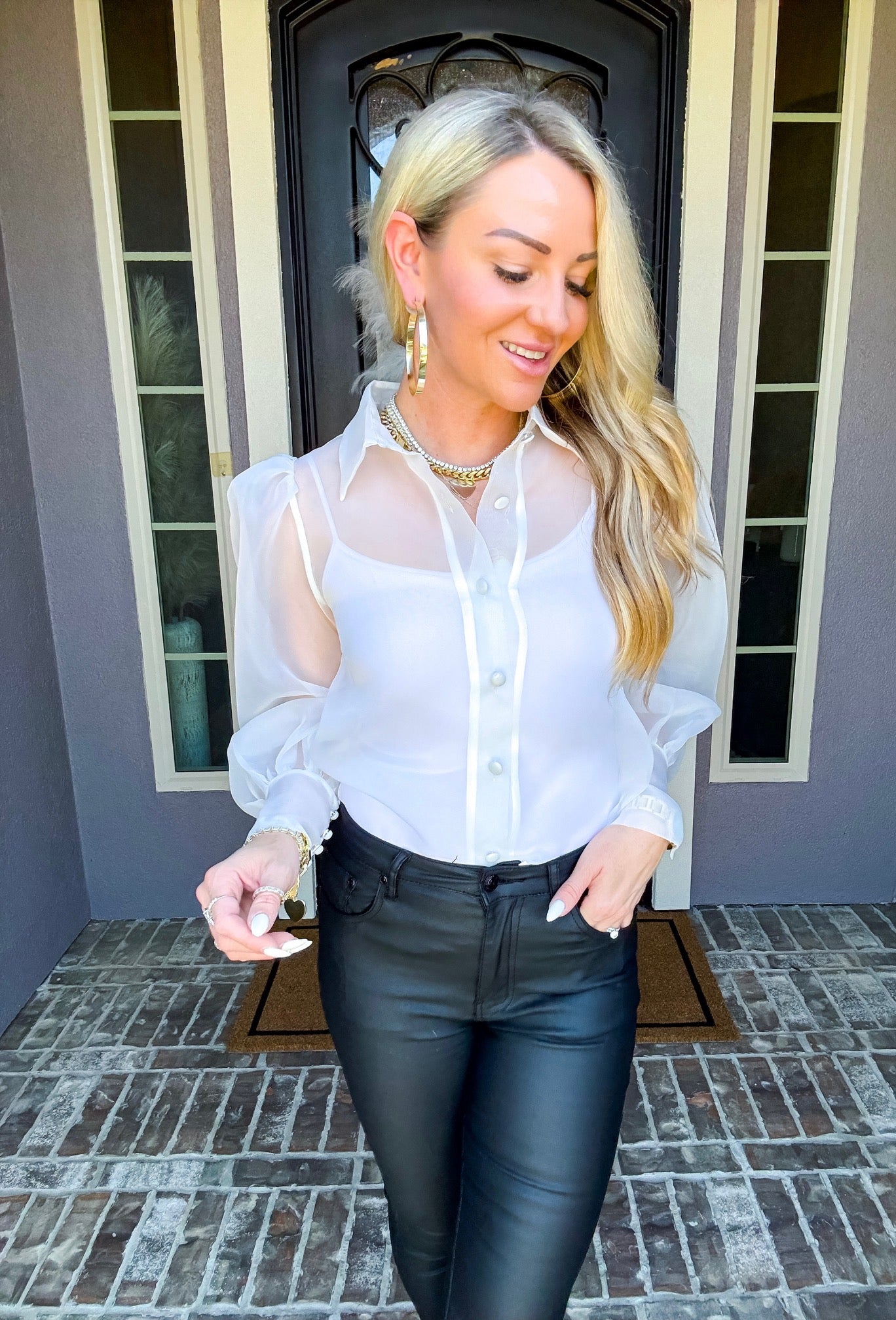 Morning Mist Sheer Blouse