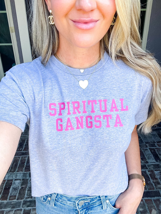 Spiritual Gangsta Crop - Grey
