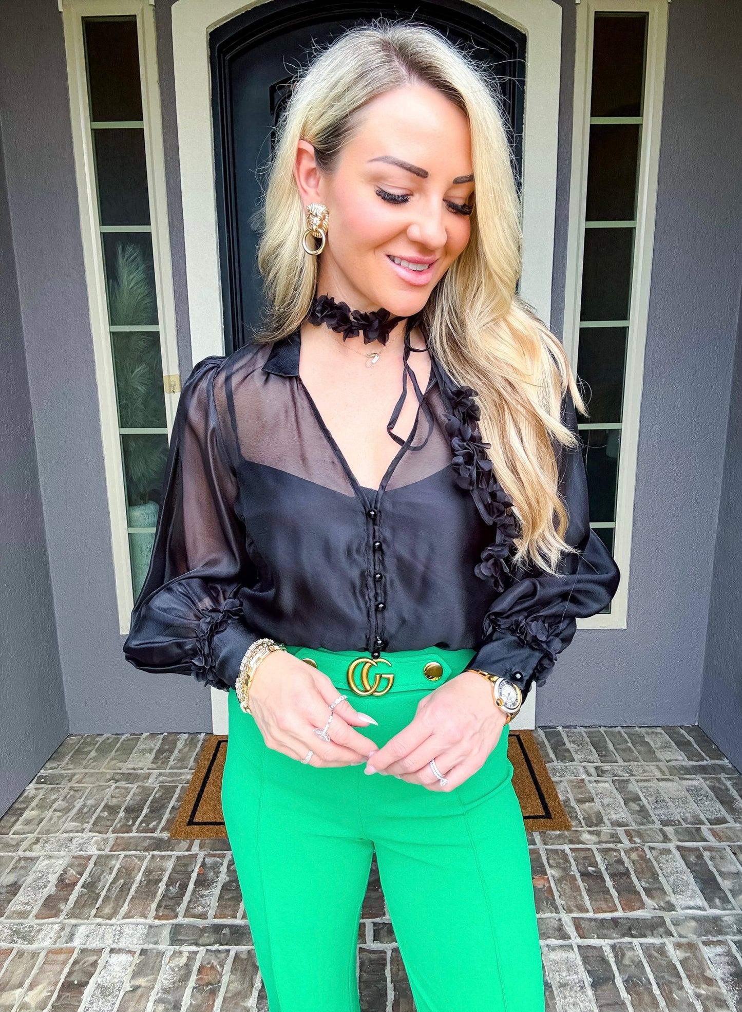 Whimsical Romance Flower Blouse
