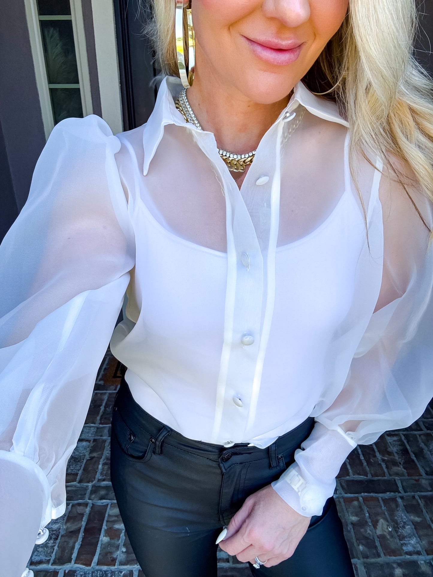 Morning Mist Sheer Blouse