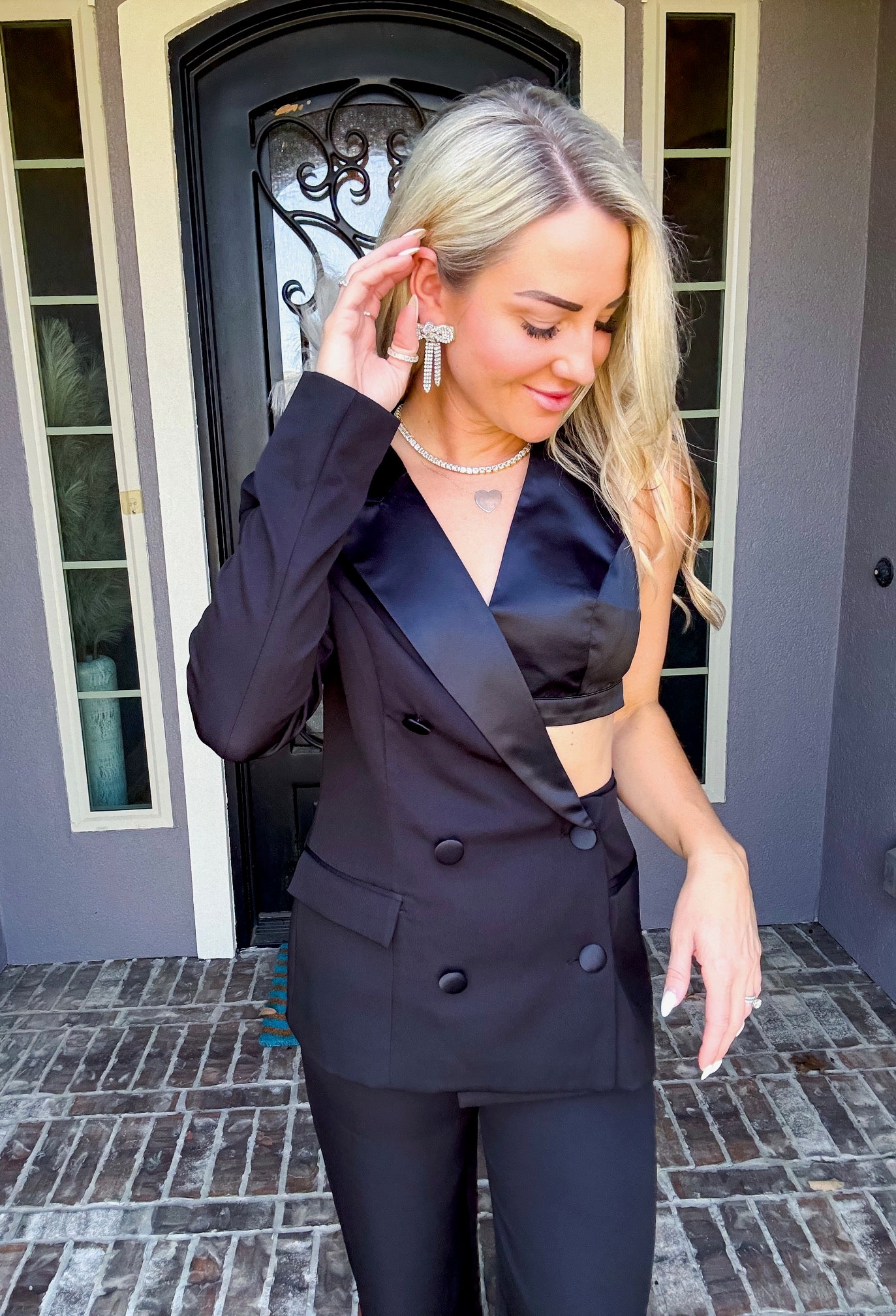 Hollywood nights Cutout Blazer