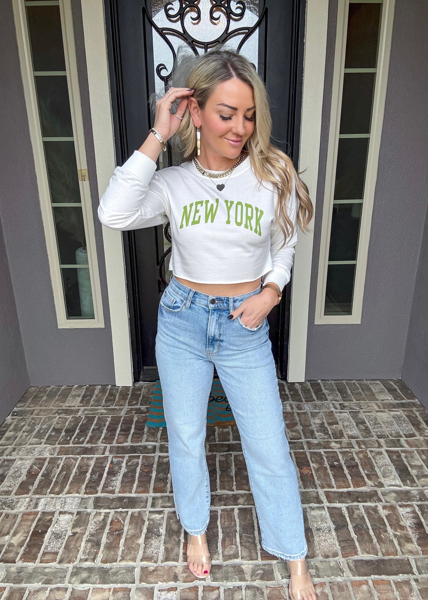 NYC Cropped Sweater