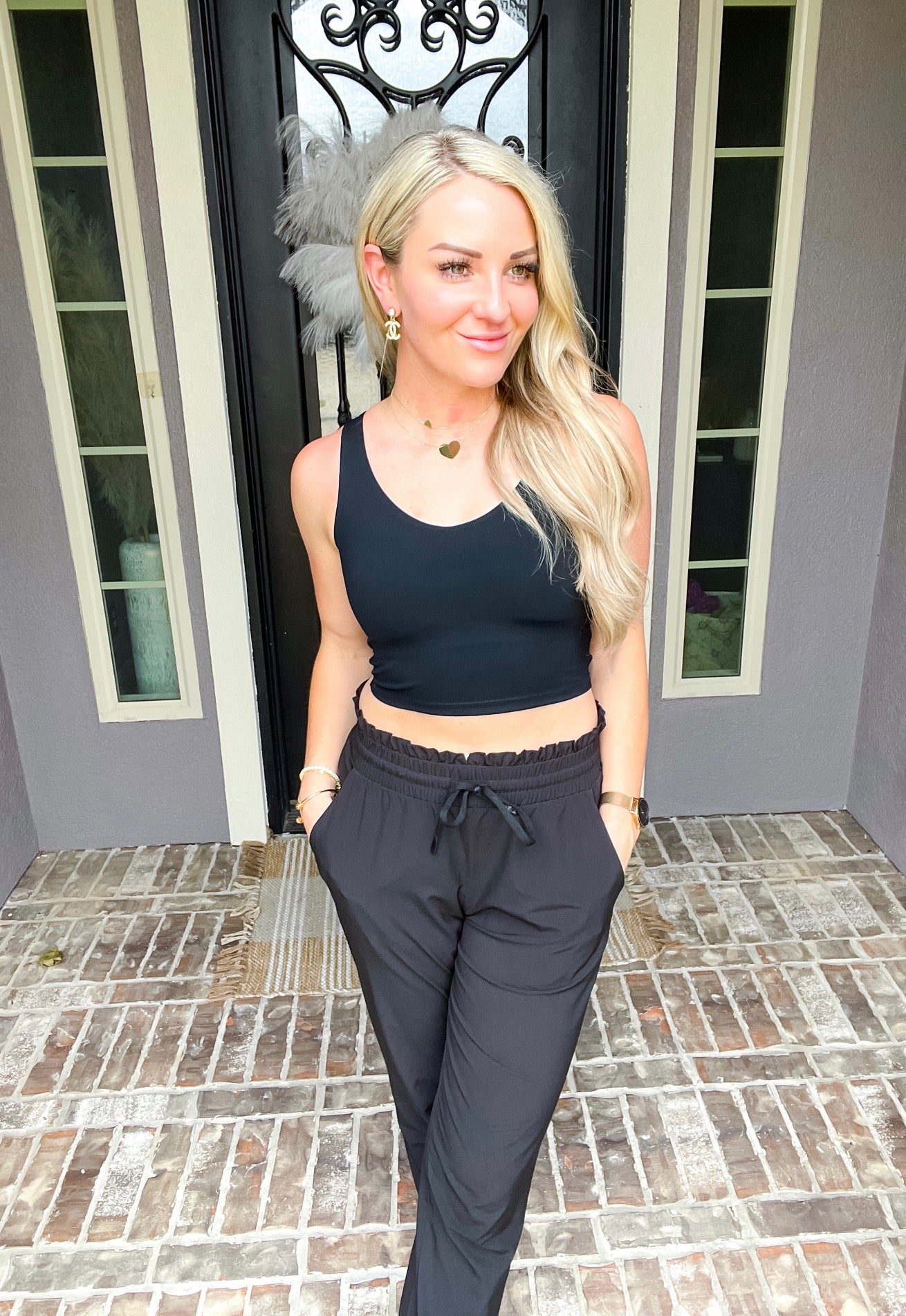 Get Your Sweat On Workout Top - Black