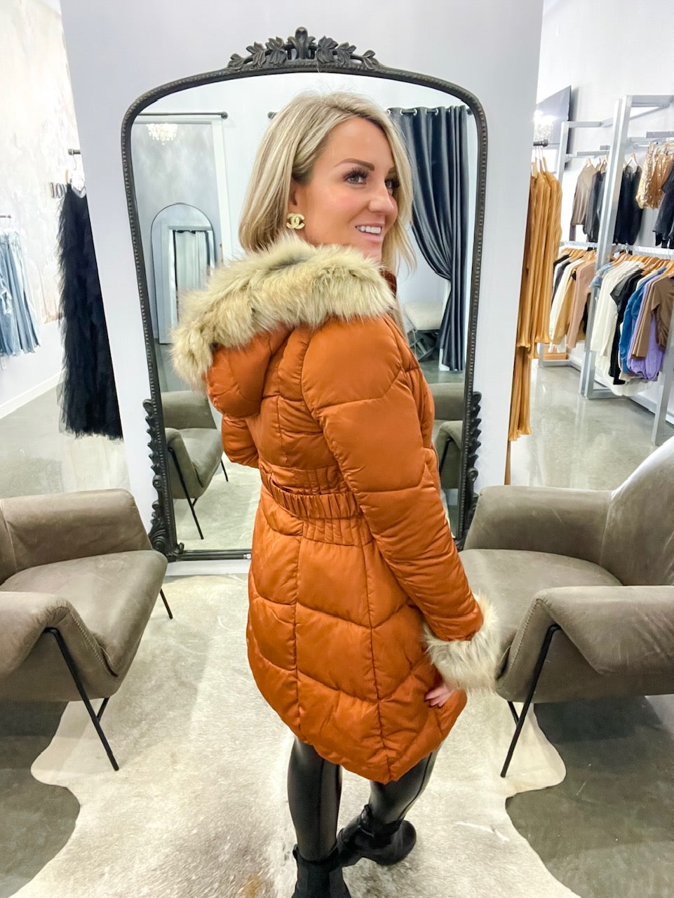 Fur Puffer Coat