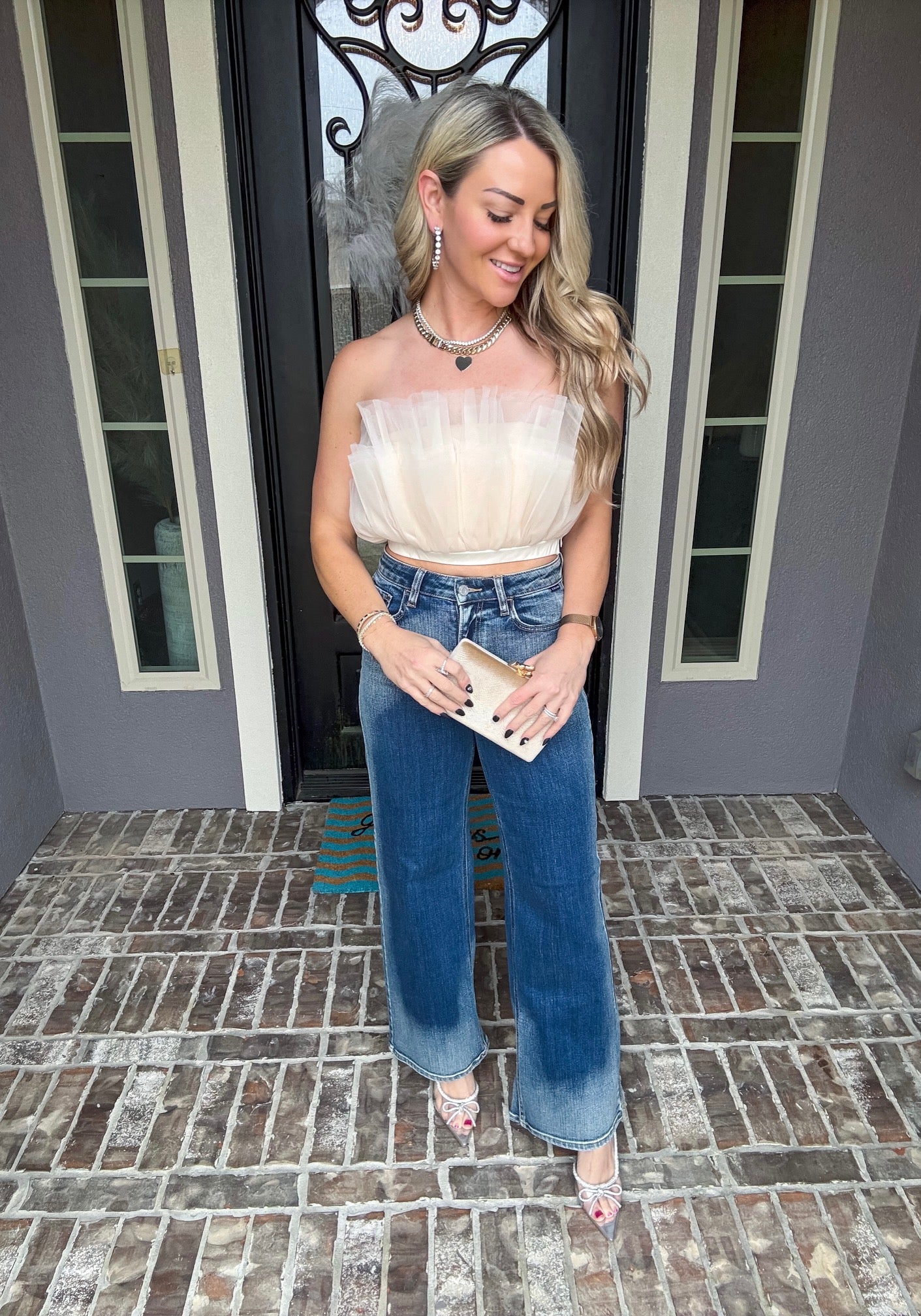 Sweet On You Tulle Top - Cream