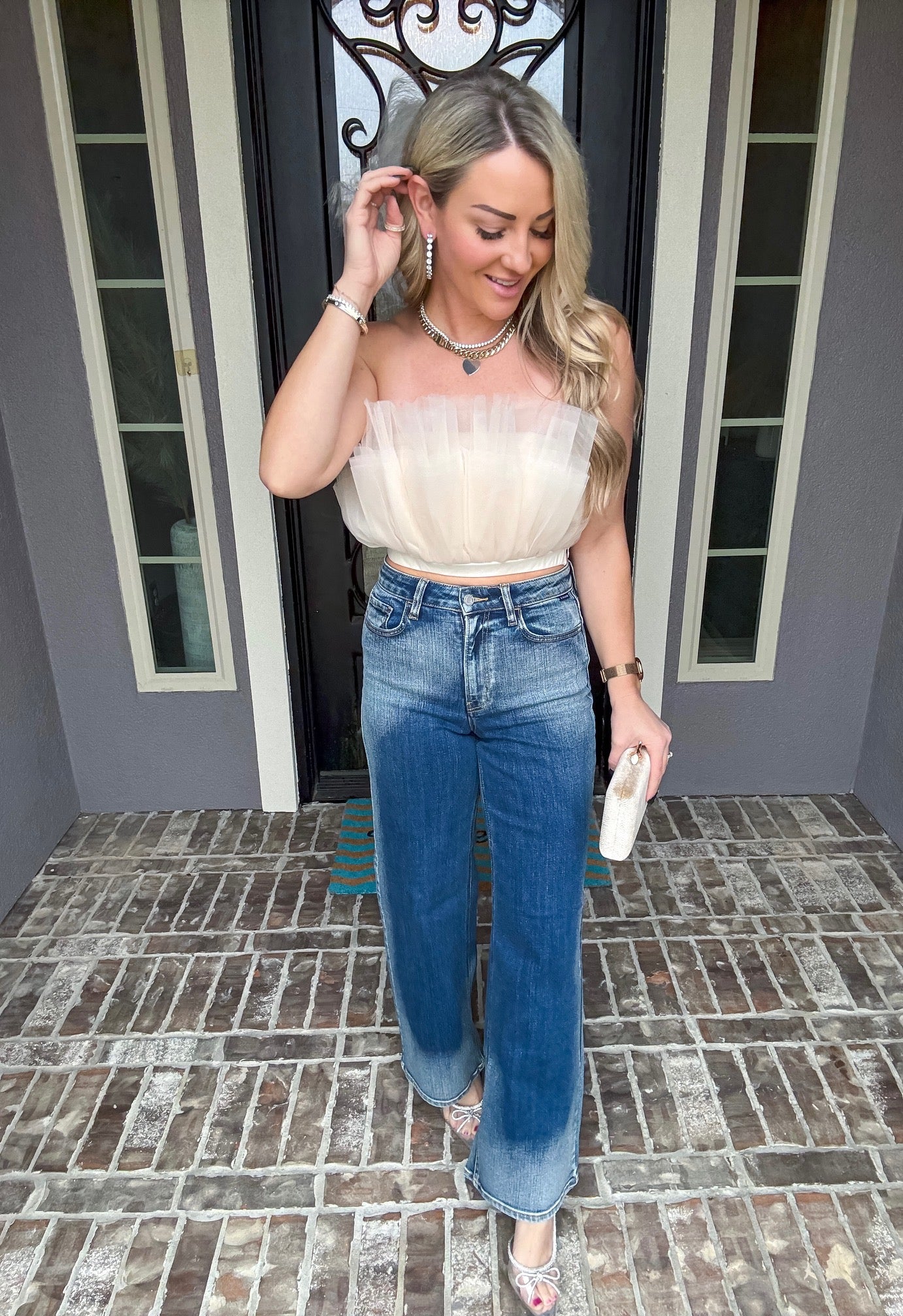 Sweet On You Tulle Top - Cream