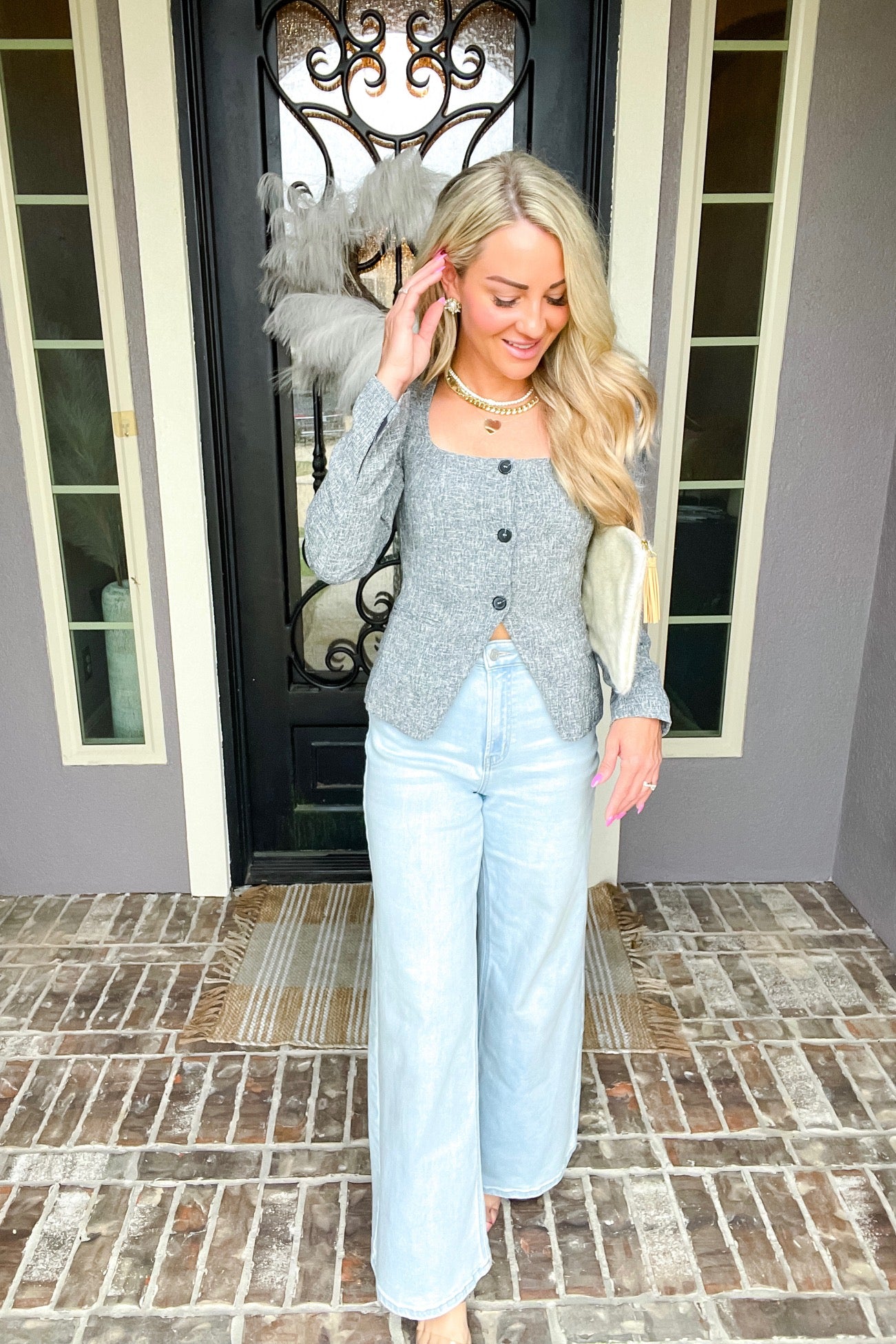 Classic Chic Tweed Top
