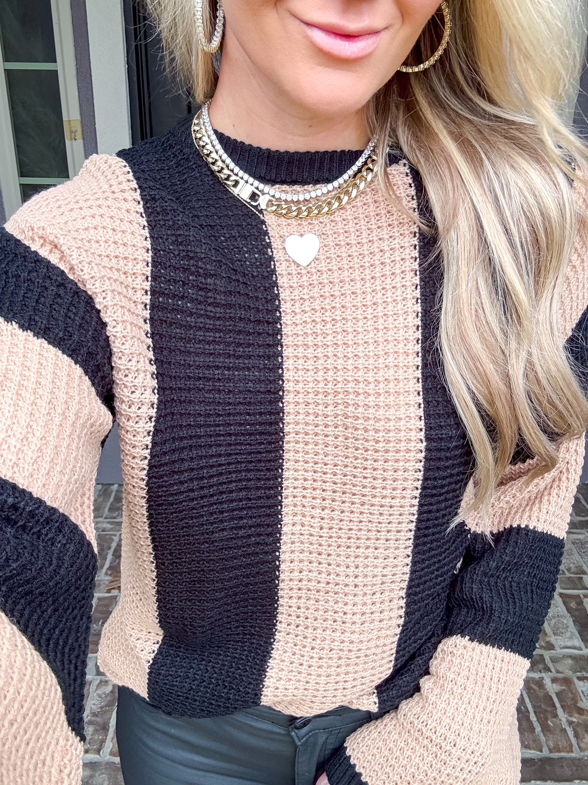 Latte Lover Striped Sweater