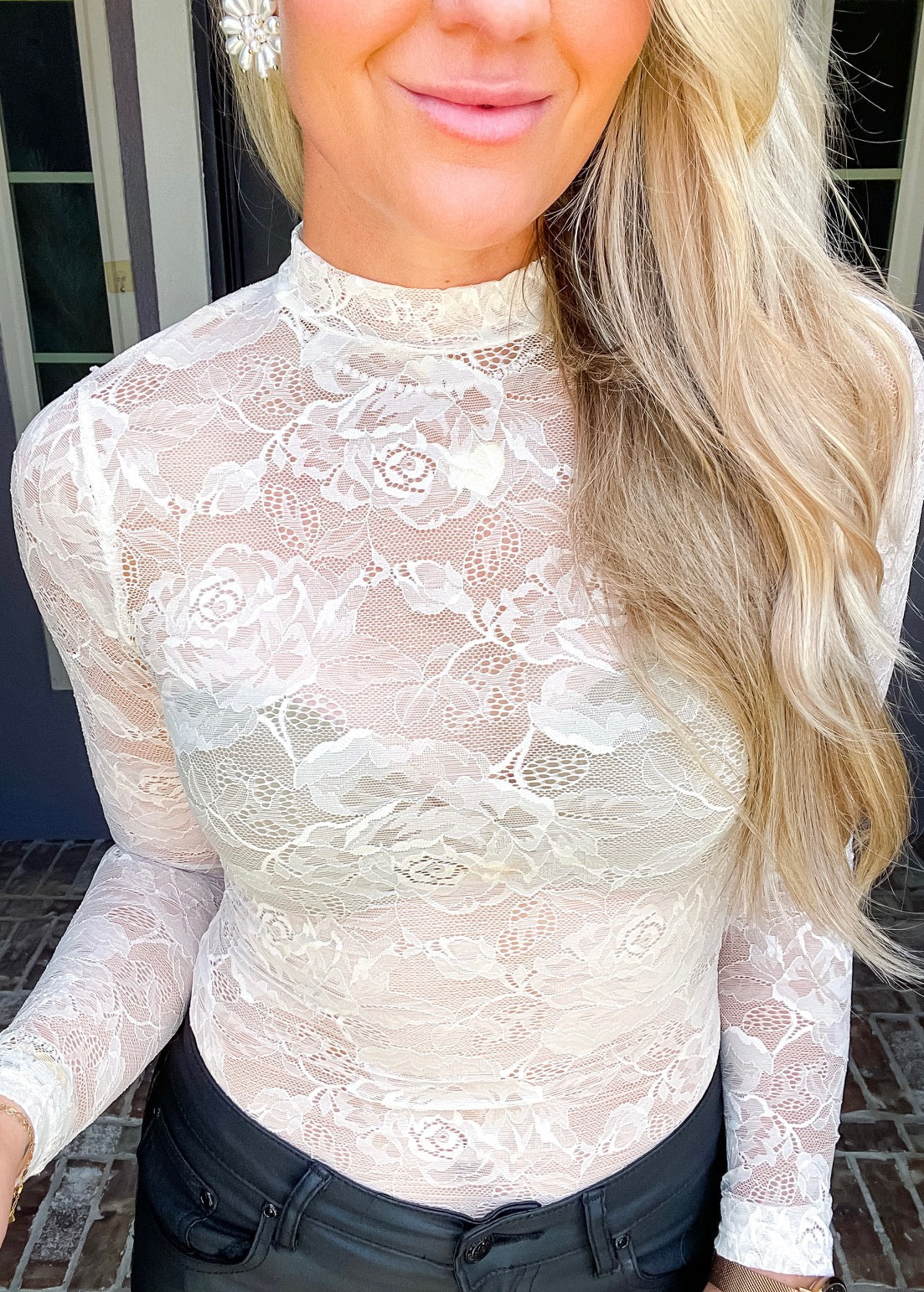 Love Letter Sheer Flower Top