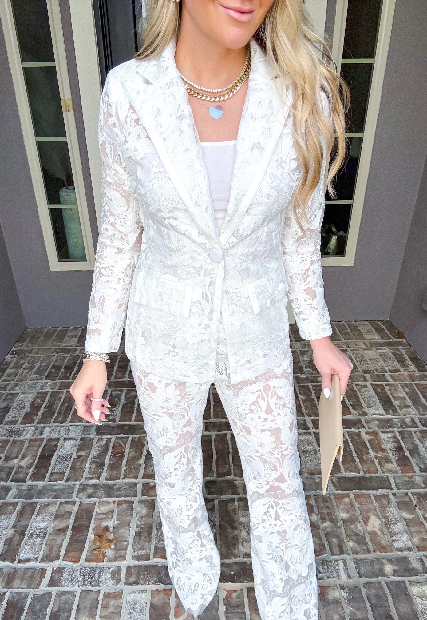 Enchanted White Lace Blazer