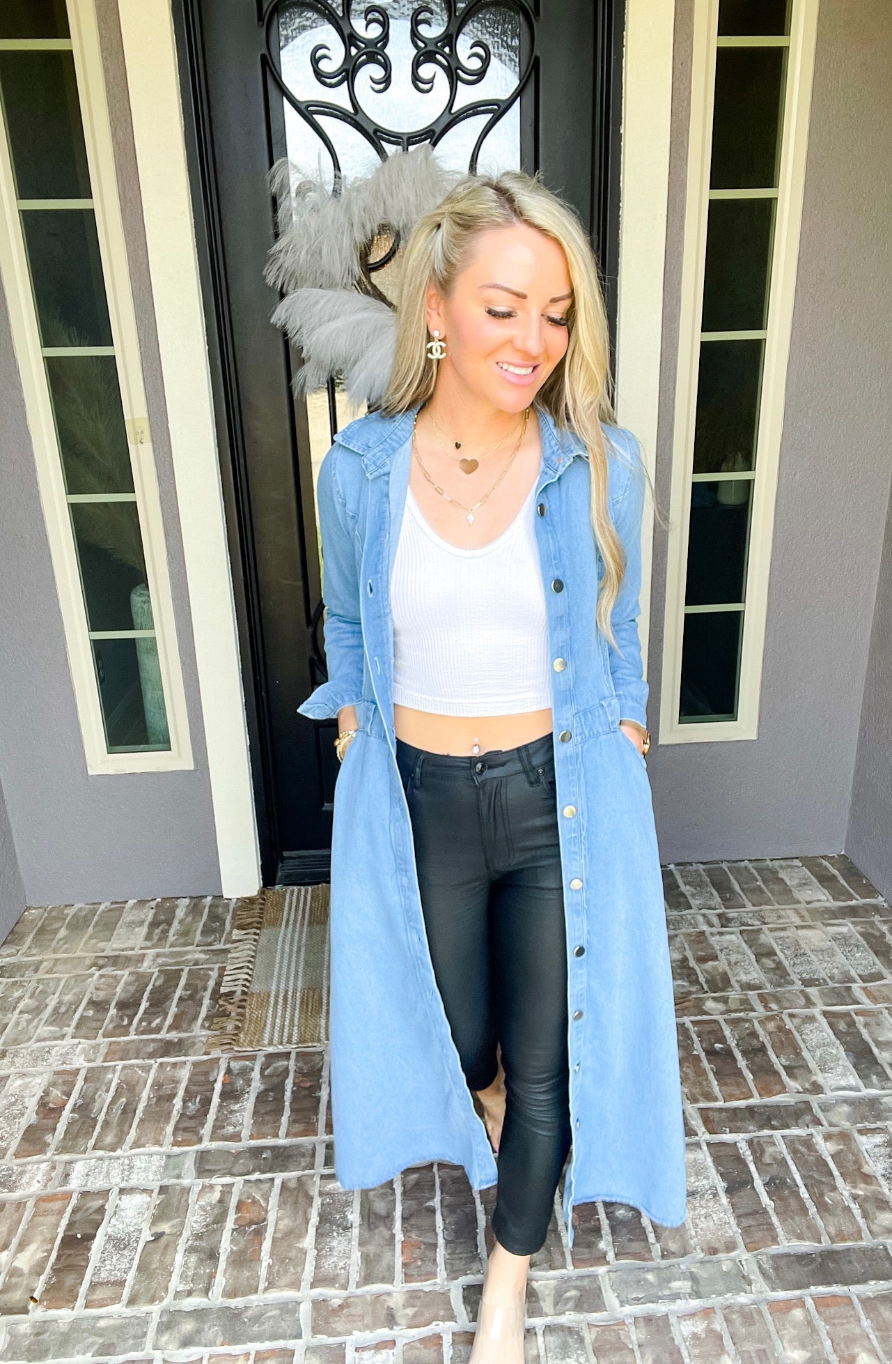 Peekaboo Denim Duster