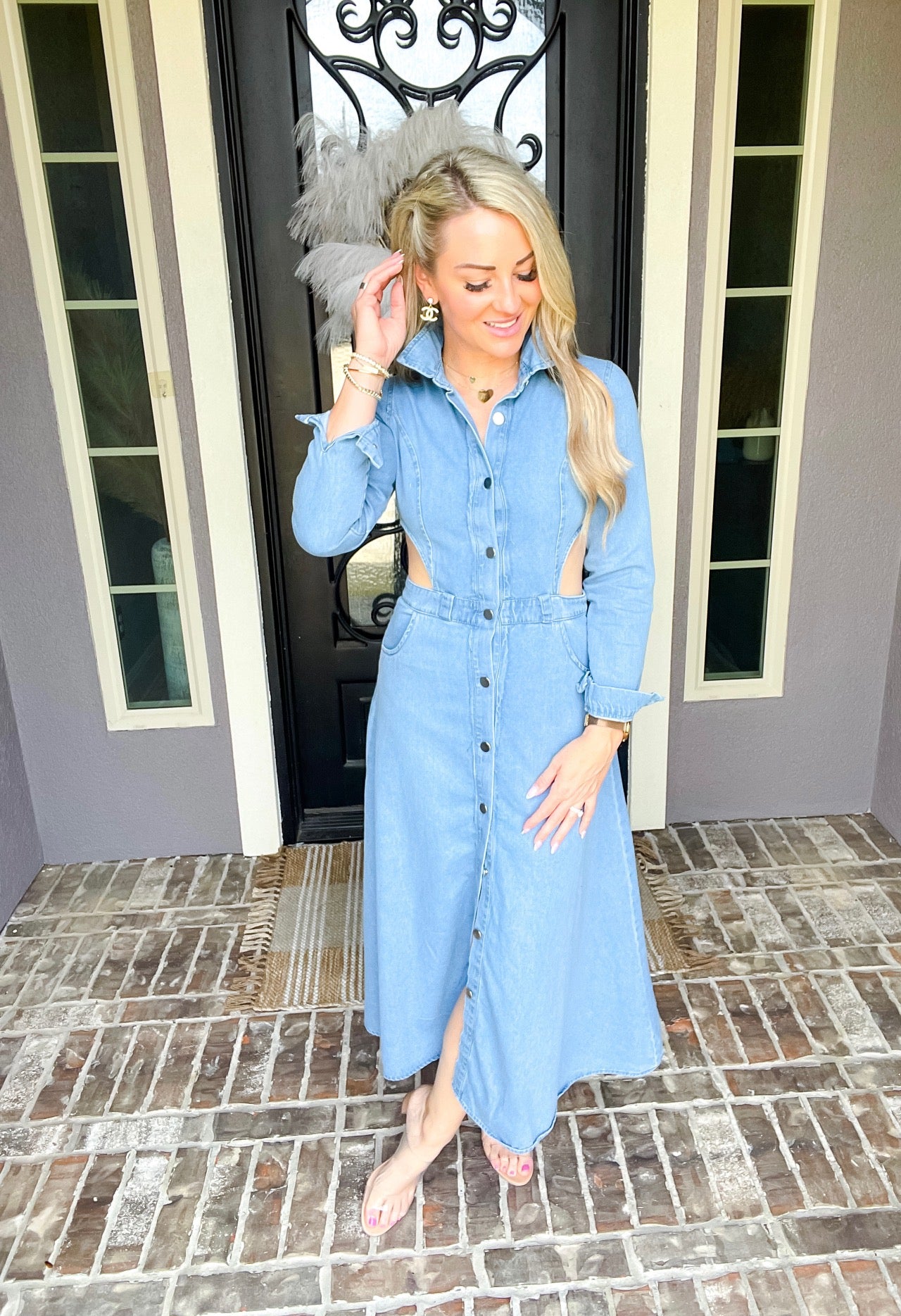 Peekaboo Denim Duster