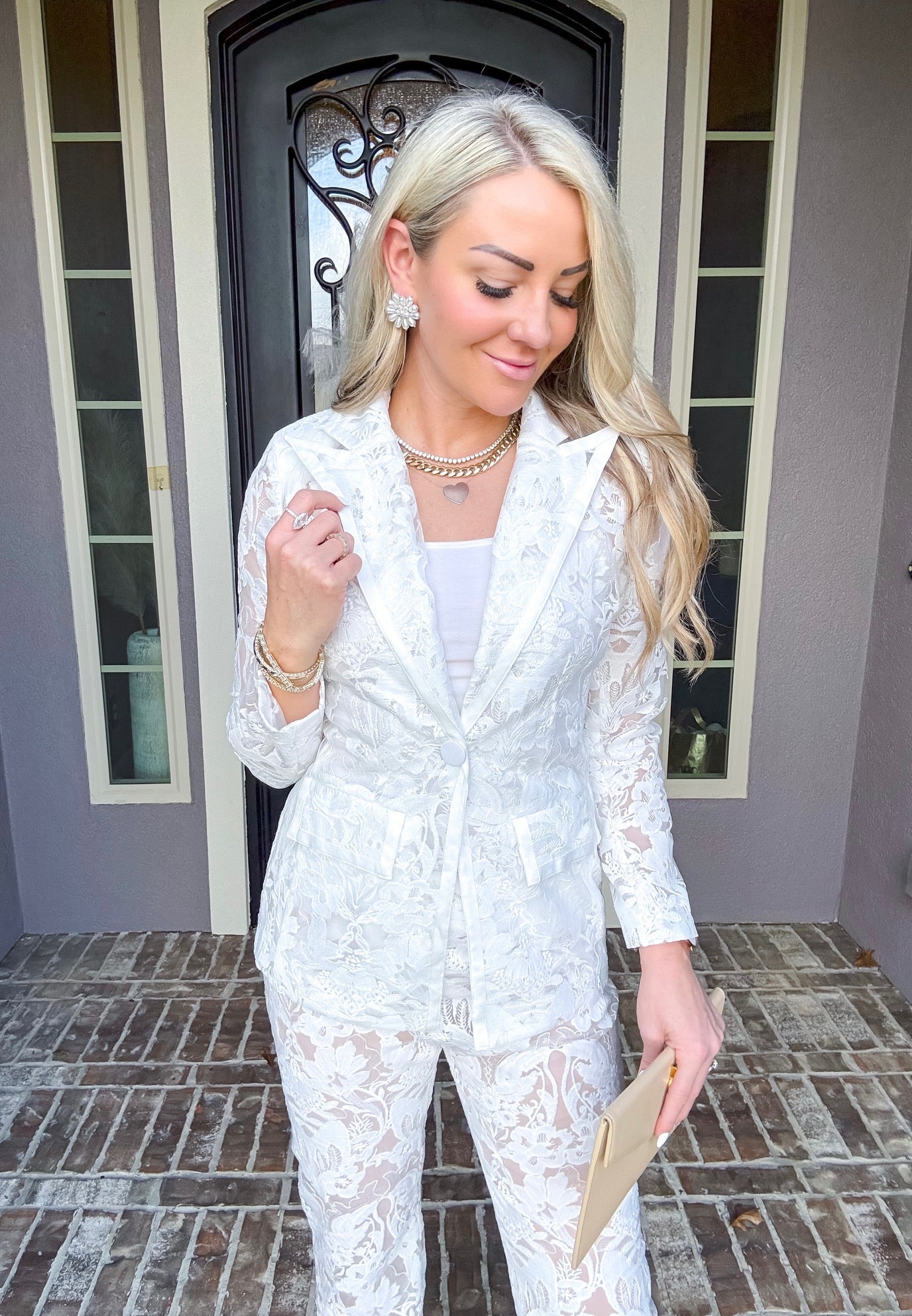 Enchanted White Lace Blazer