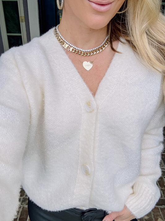 Sparkly Star Sweater - Ivory