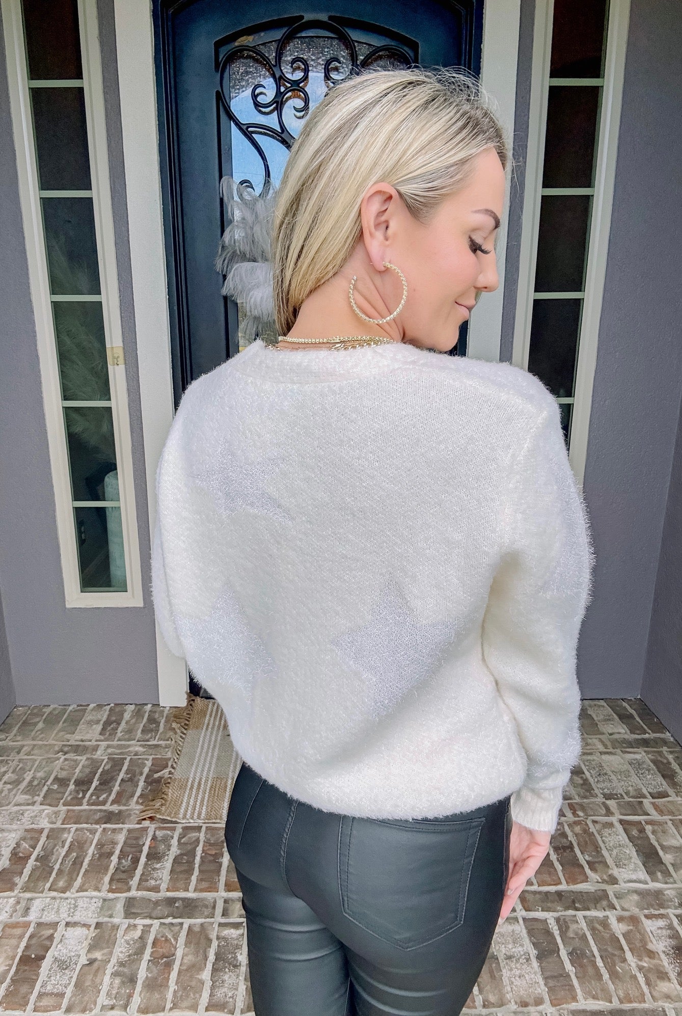 Sparkly Star Sweater - Ivory