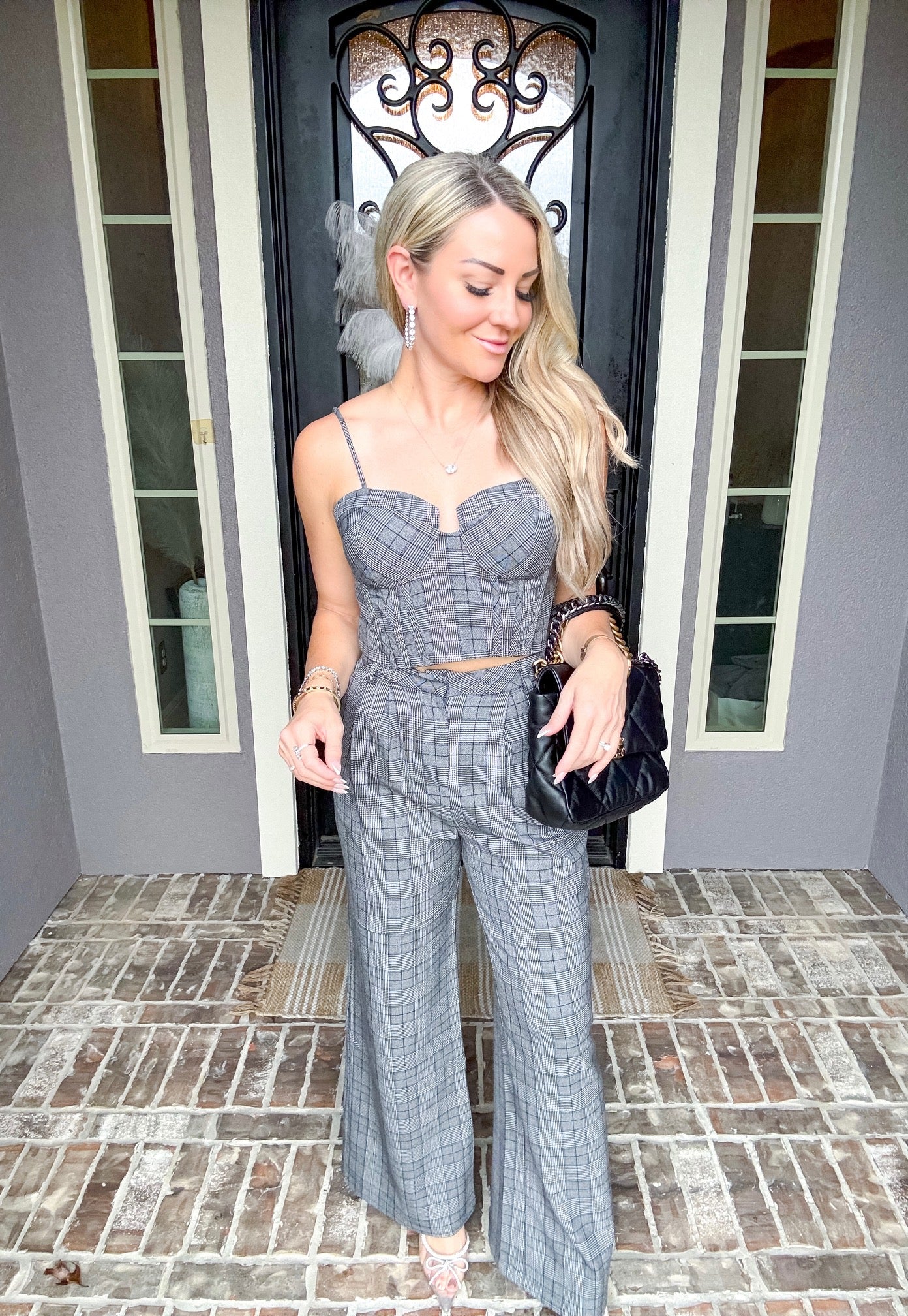 Plaid Queen Cropped Top