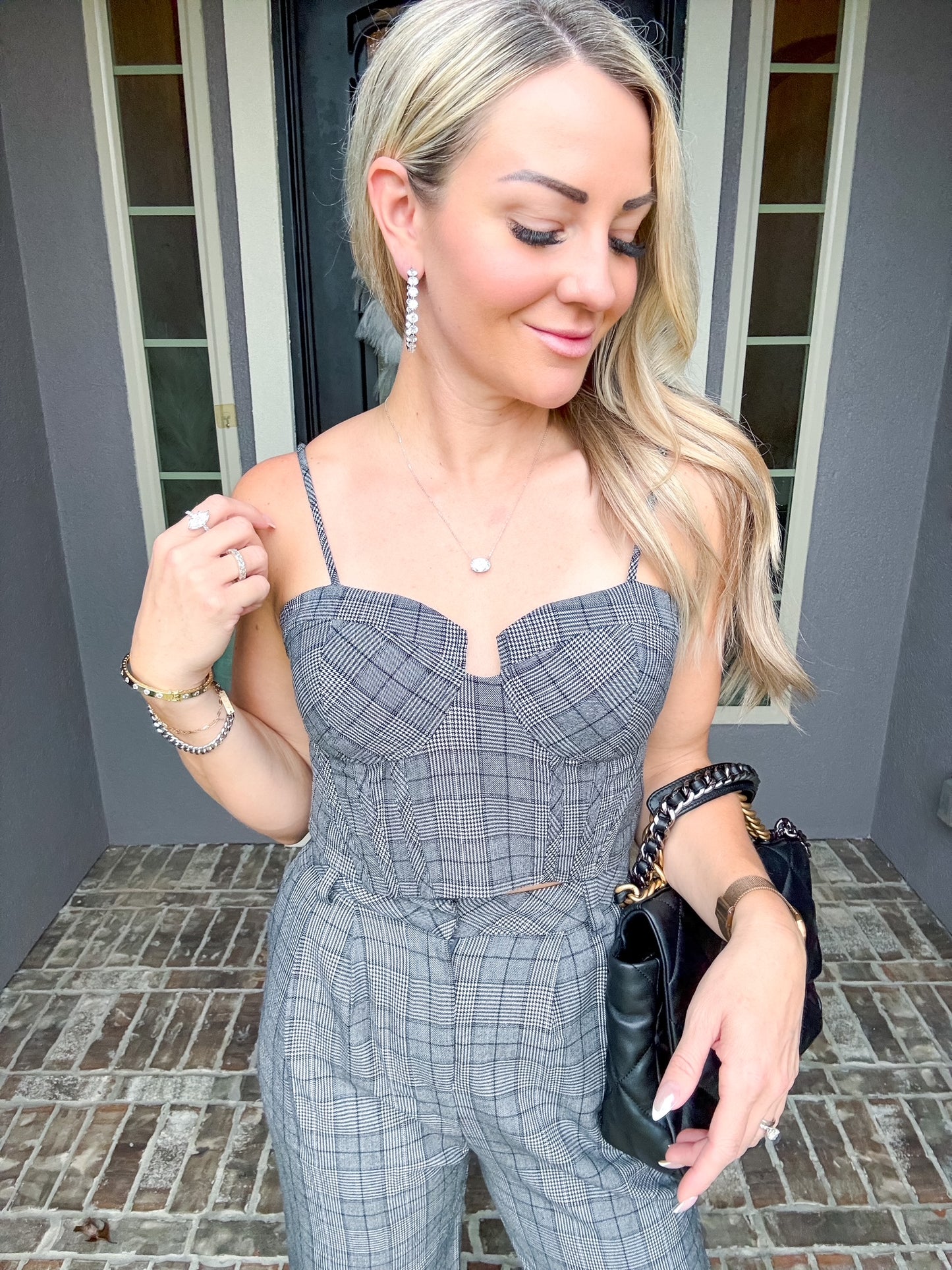 Plaid Queen Cropped Top