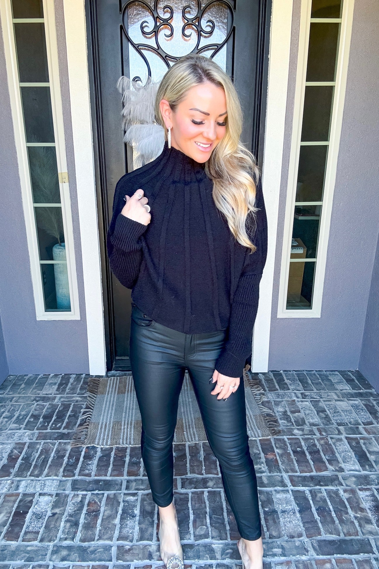 By My Side Batwing Sweater - Black