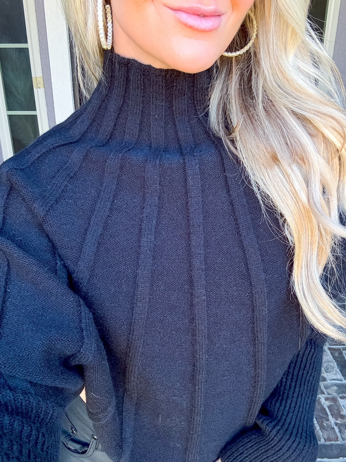 By My Side Batwing Sweater - Black