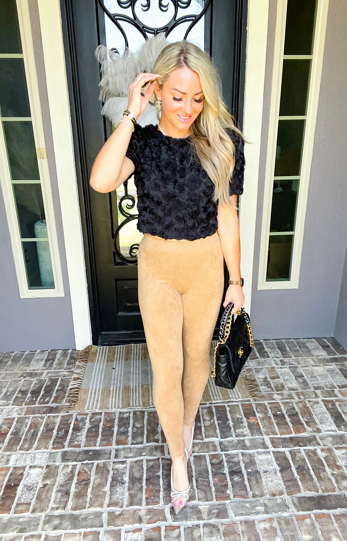 Perfect Date Suede Leggings