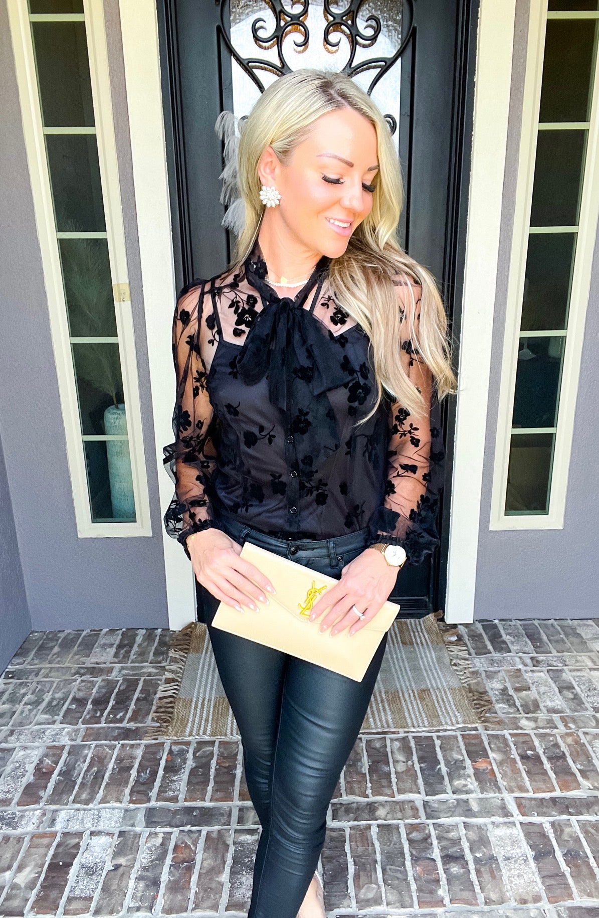 Twilight Black Velvet Blouse