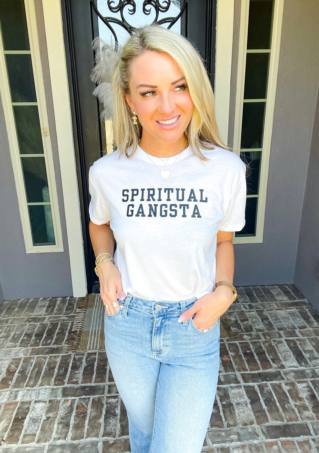 Spiritual Gangsta Crop - White