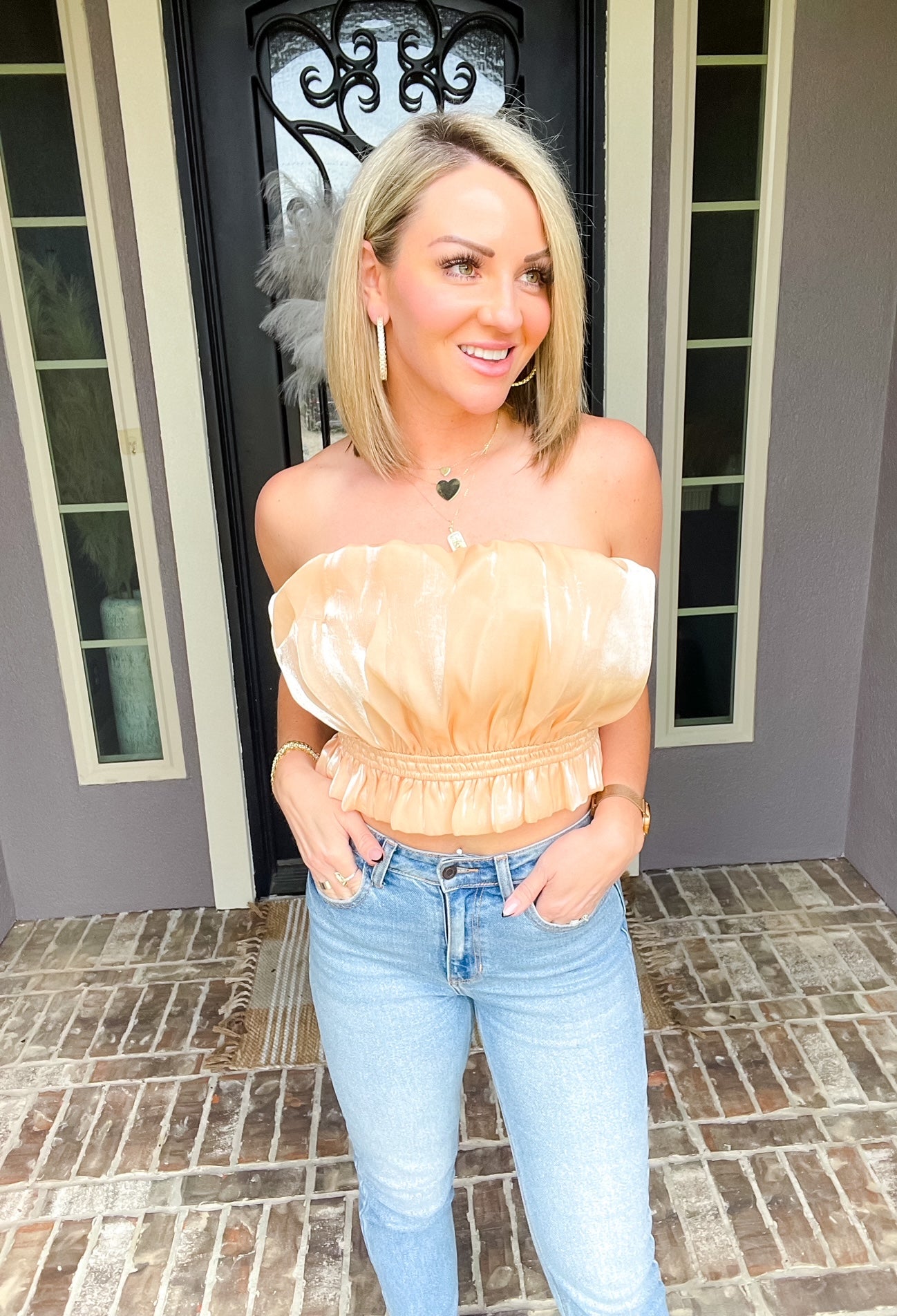 Don't Wait Up Ruffle Top