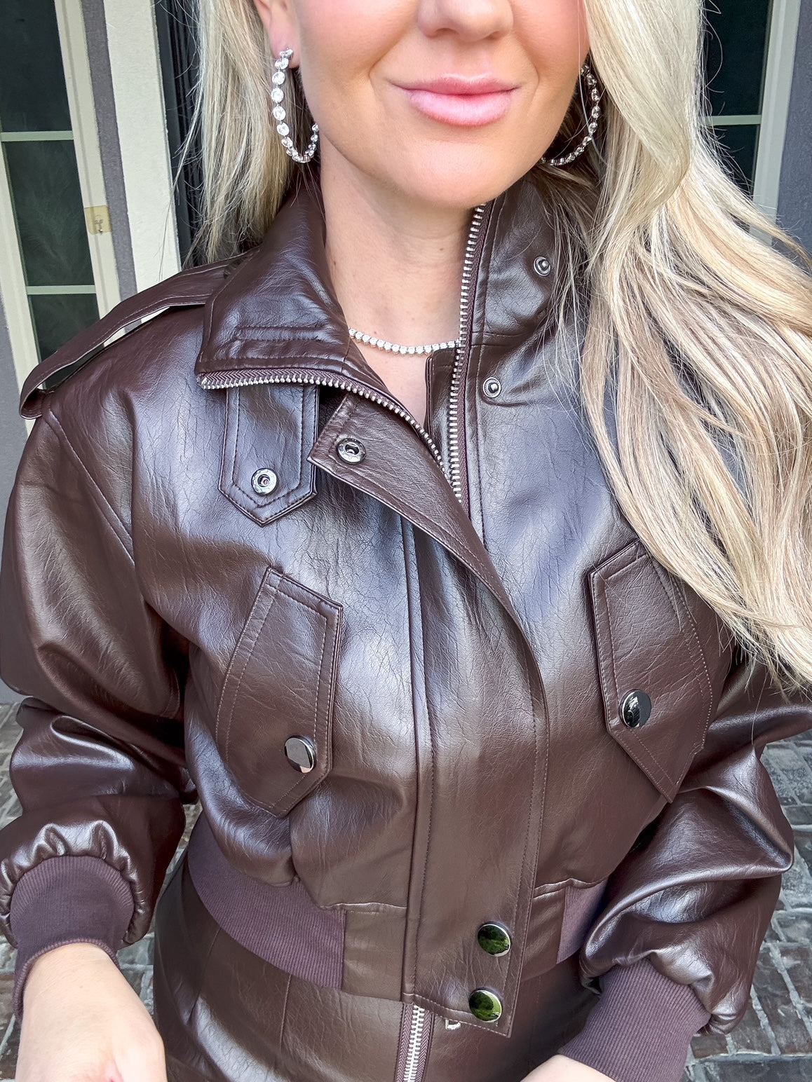 Make The List Chocolate Bomber Jacket