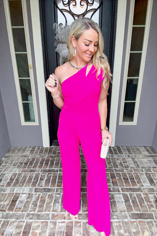 Island Hopping Jumpsuit - Fuchsia