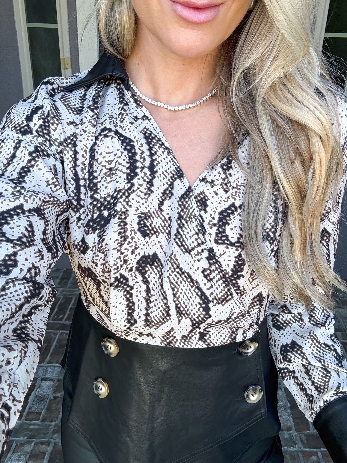 Out Til Dawn Snake Print Top