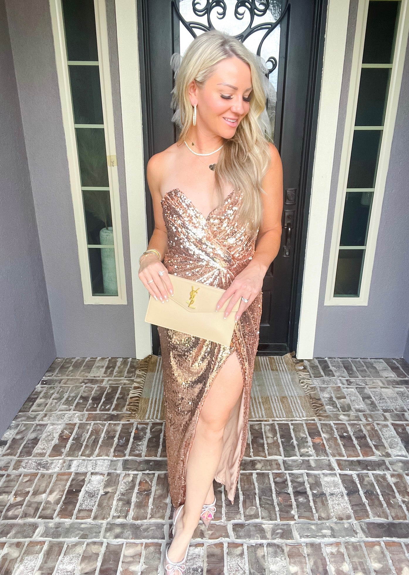 My Moment Rose Gold Sequin Dress