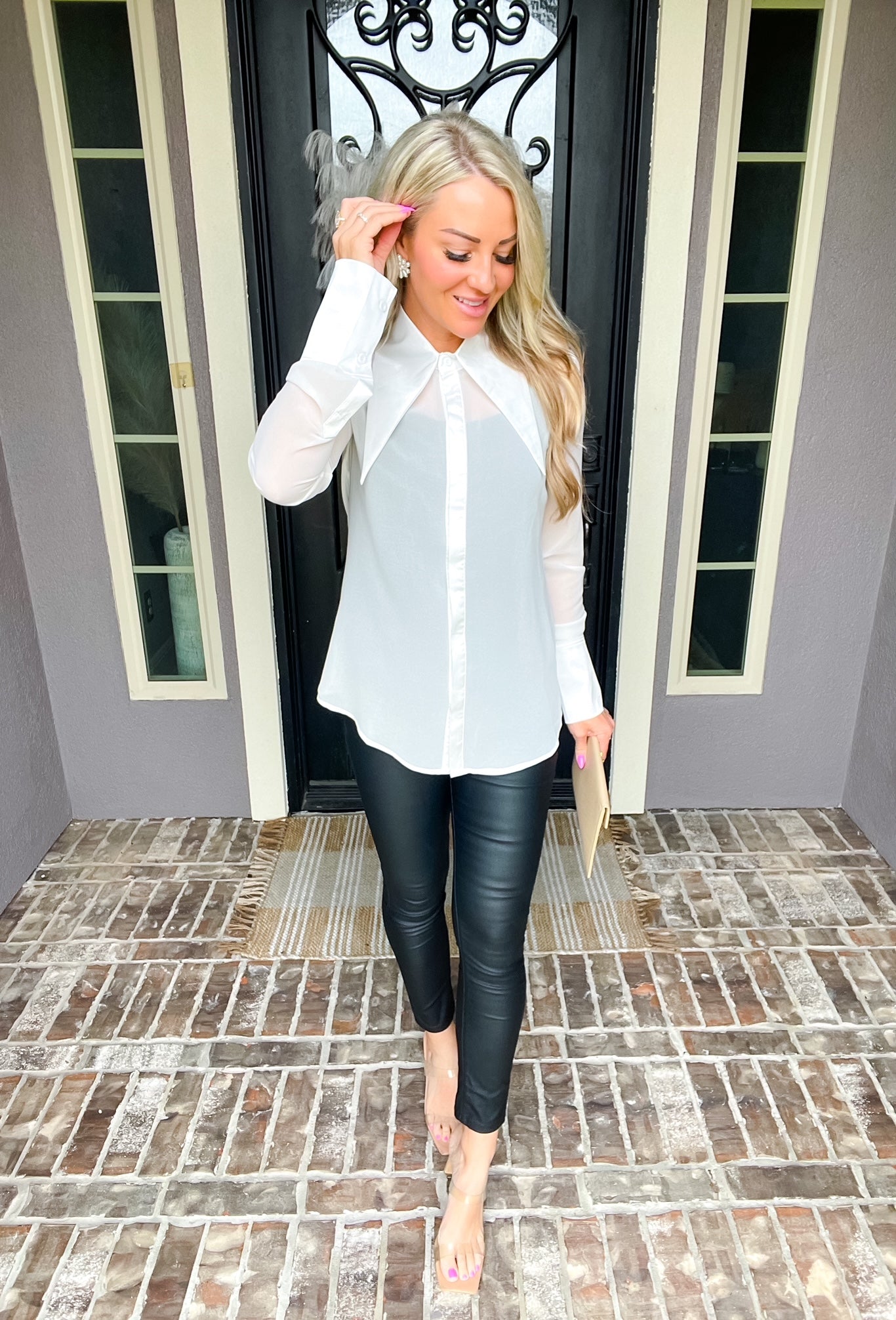 Love Interest Satin Blouse - White