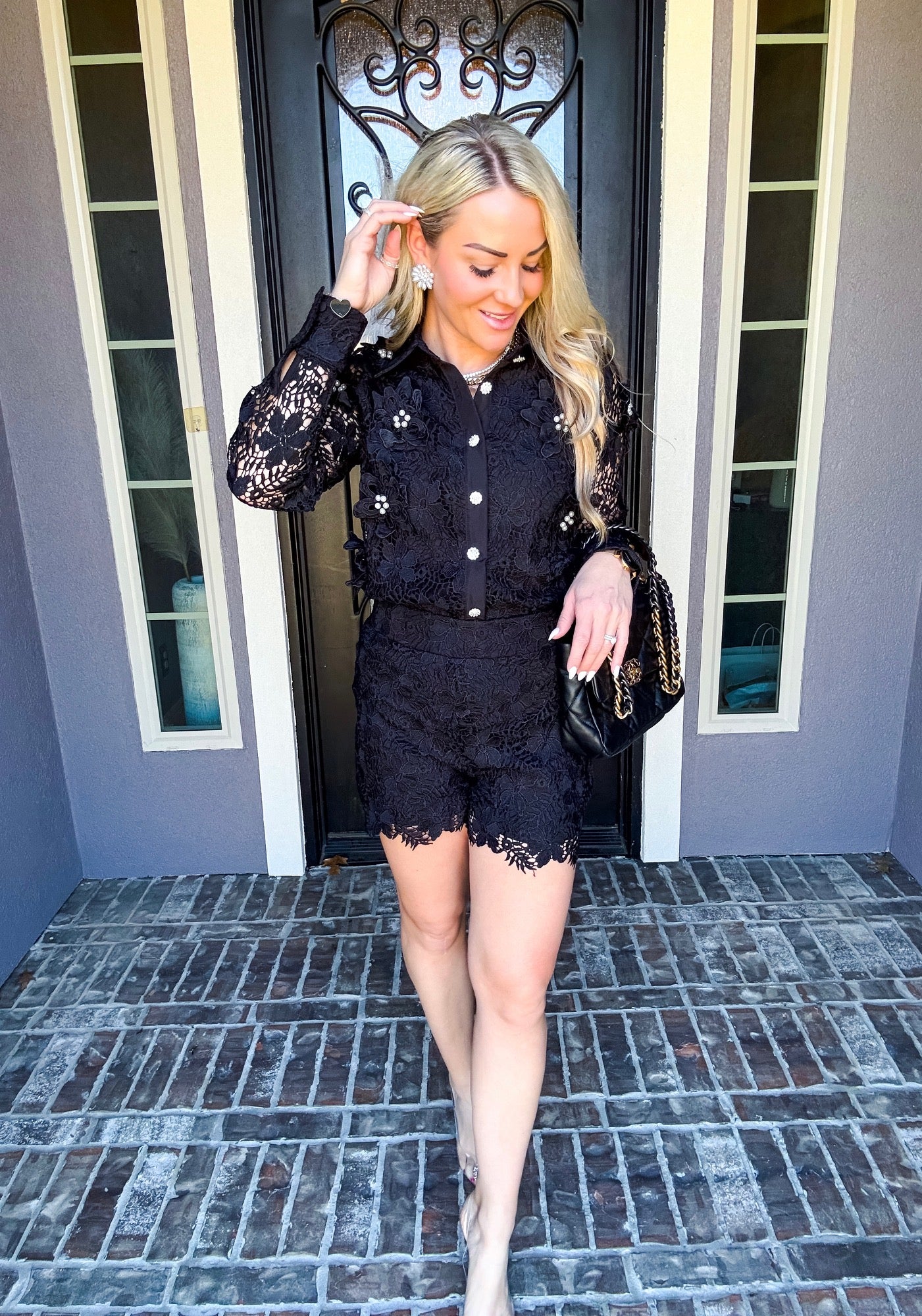 Sweet Getaway Lace Blouse - Black