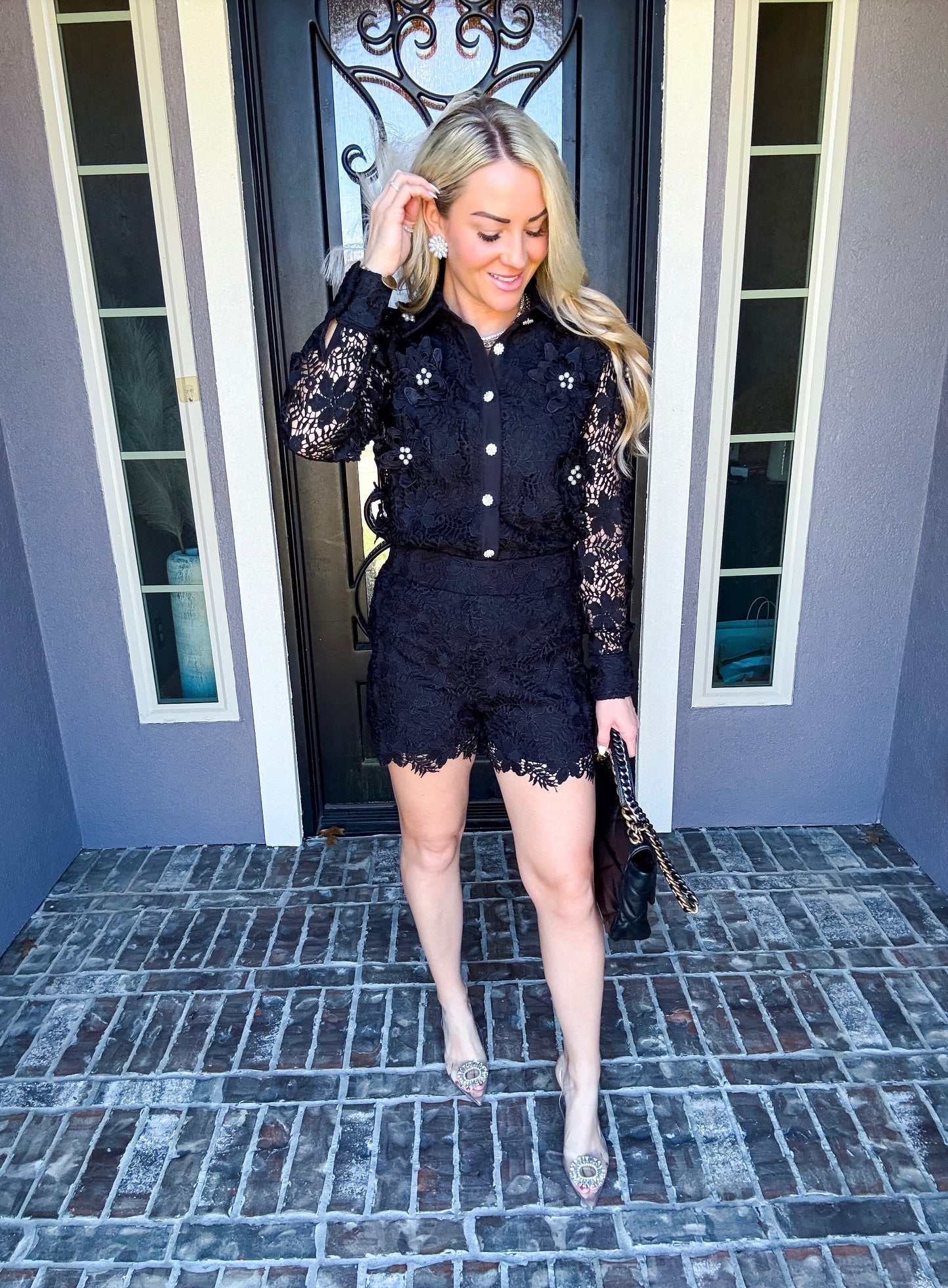 Sweet Getaway Lace Blouse - Black