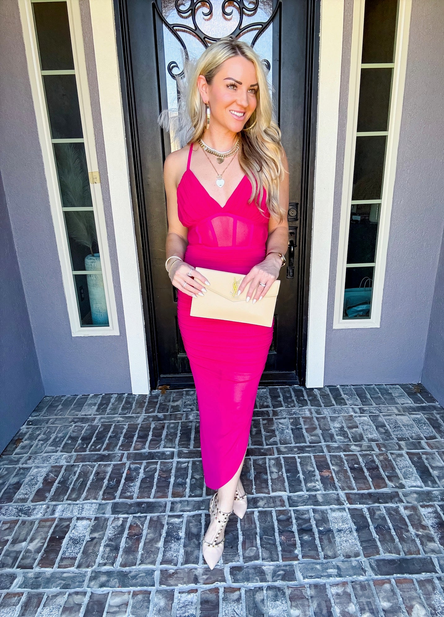 Spring Glow Fuchsia Bodycon Dress