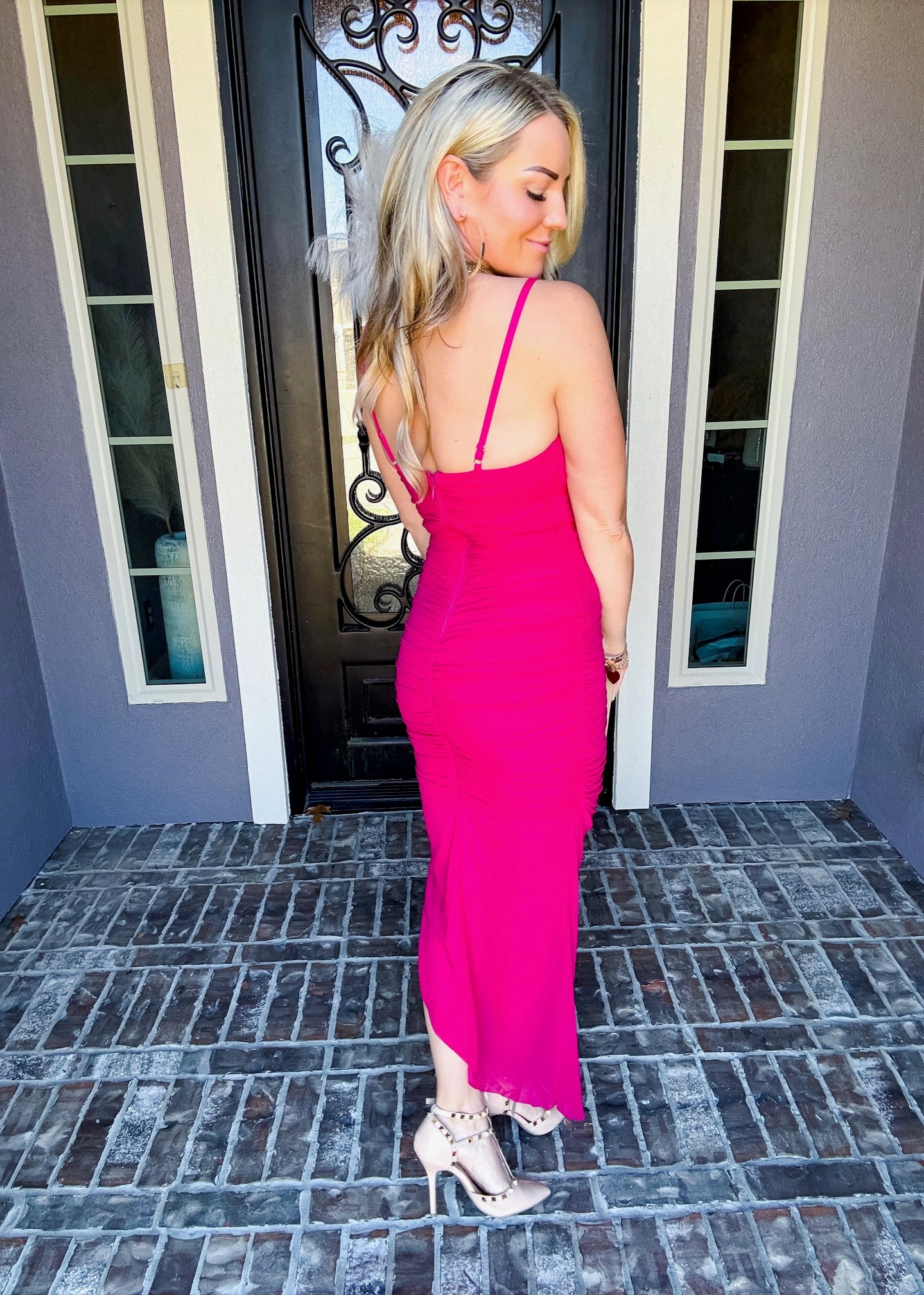 Spring Glow Fuchsia Bodycon Dress