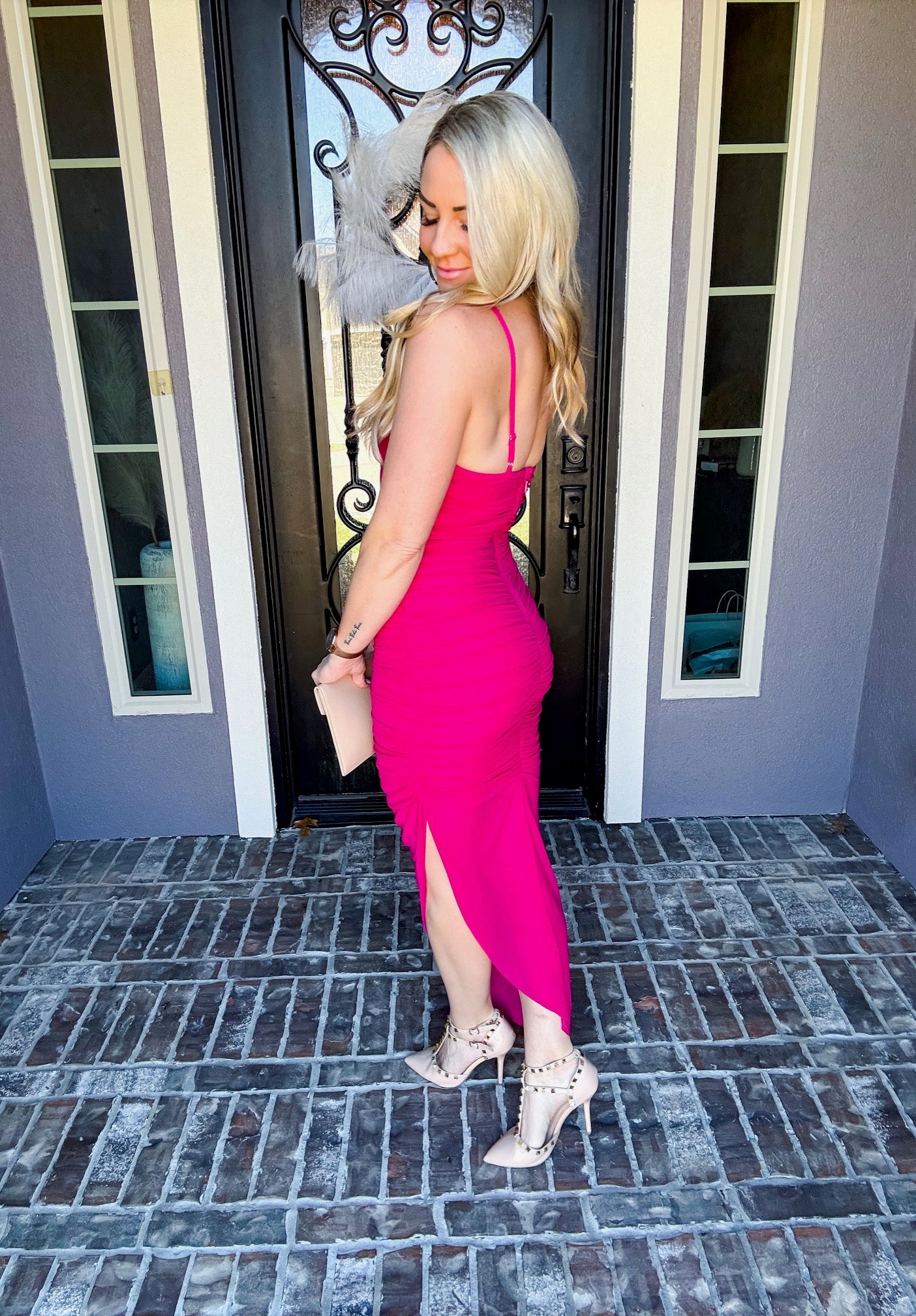 Spring Glow Fuchsia Bodycon Dress