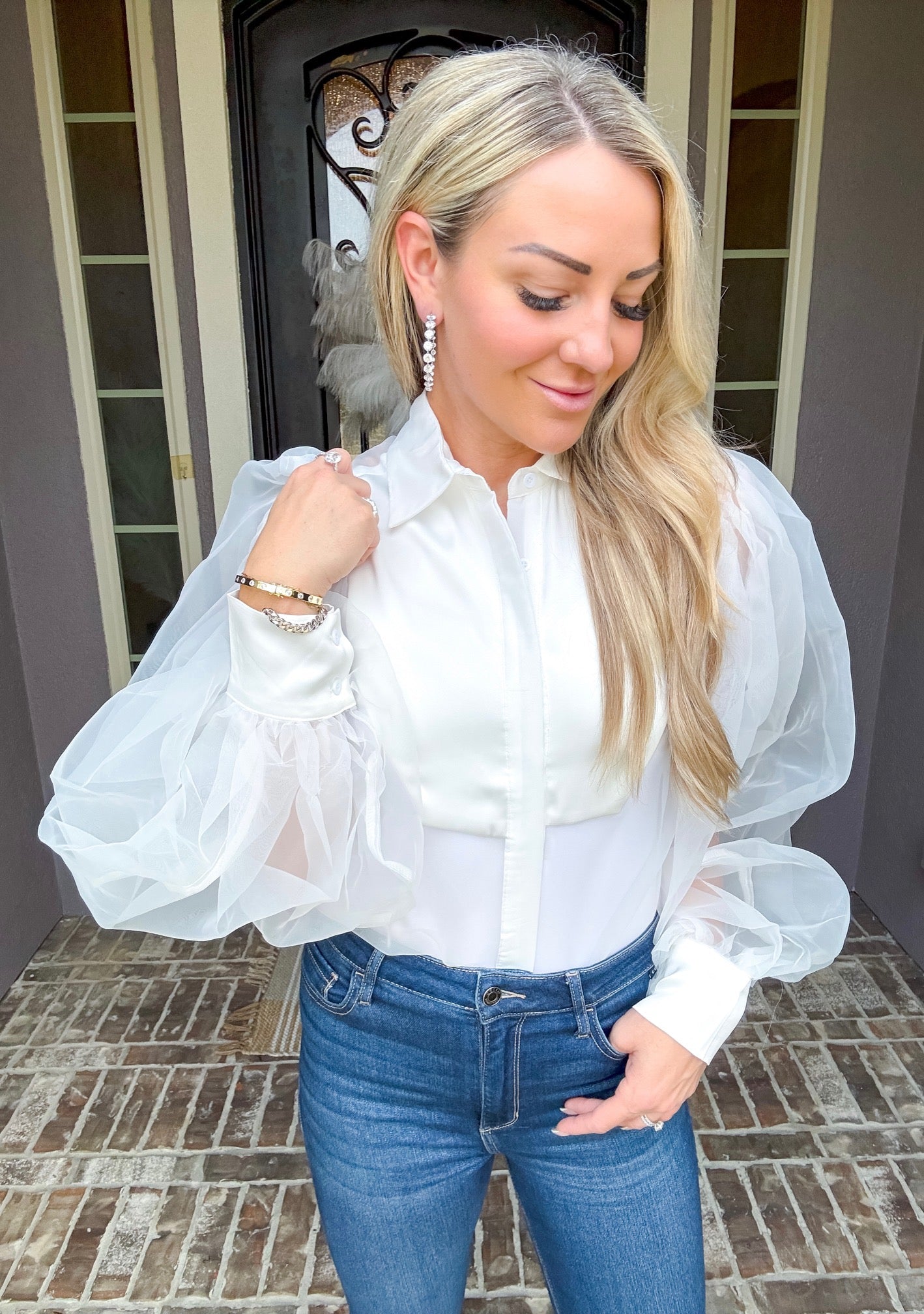 In The Spirit Sheer Blouse - White