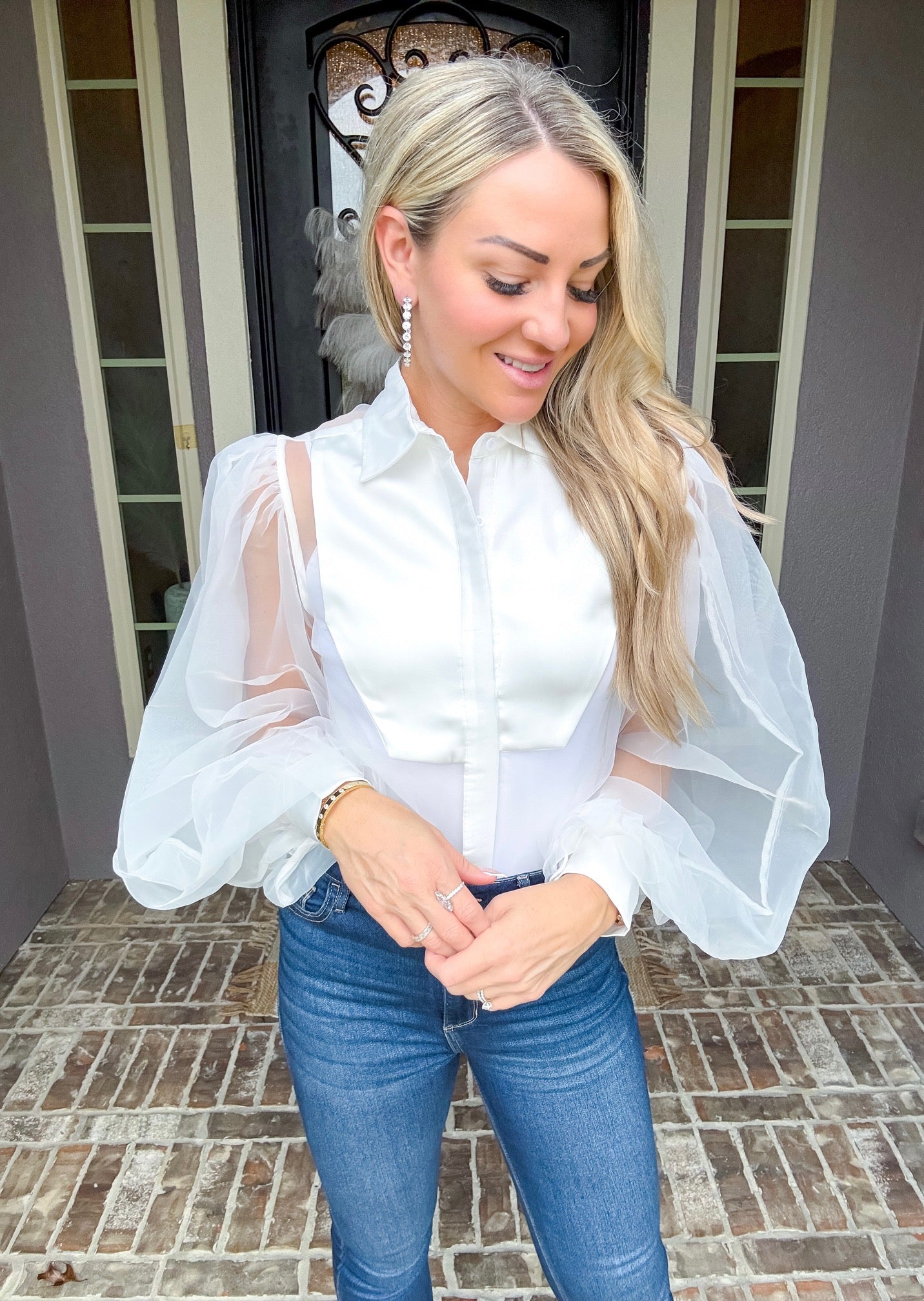 In The Spirit Sheer Blouse - White